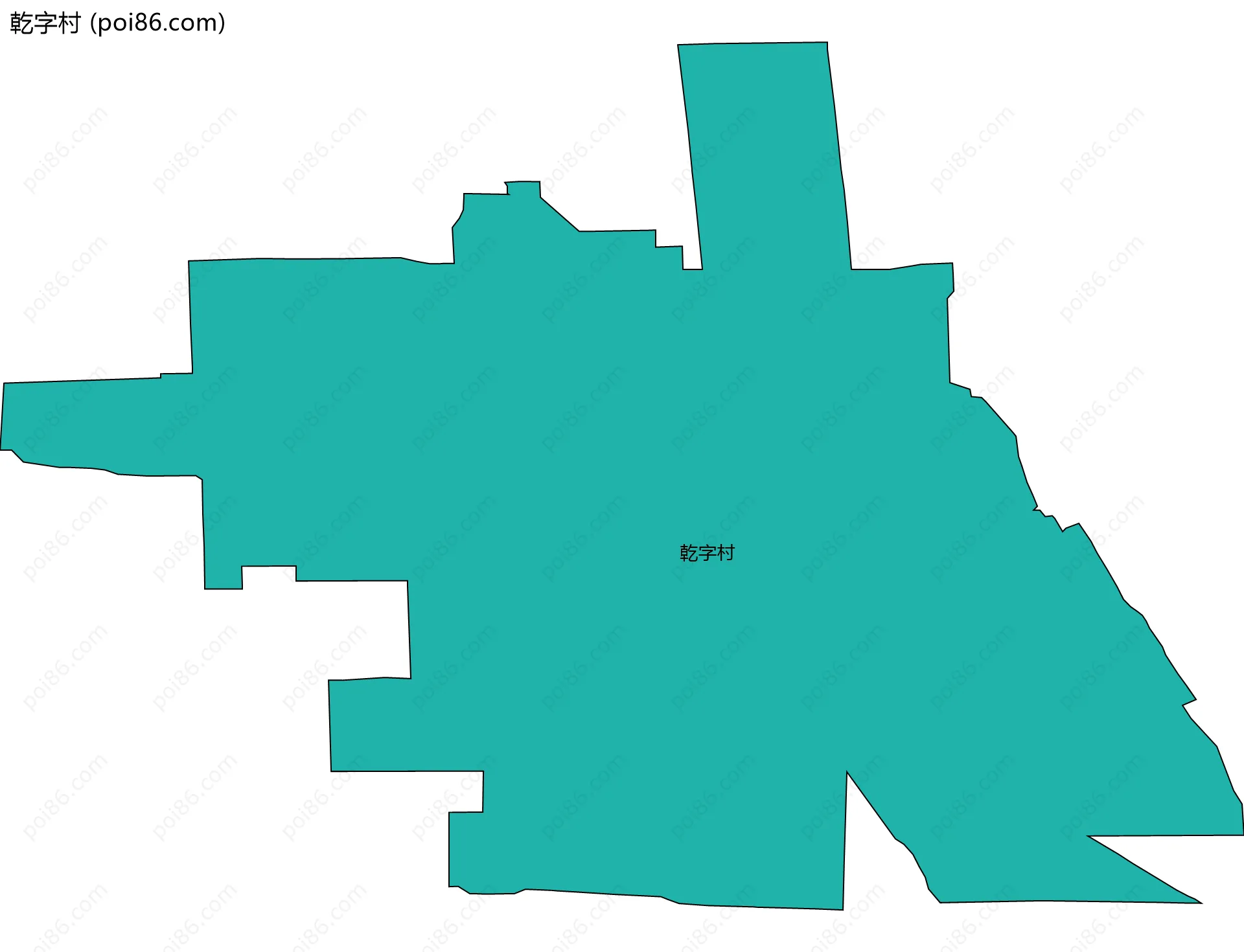 乾字村边界地图