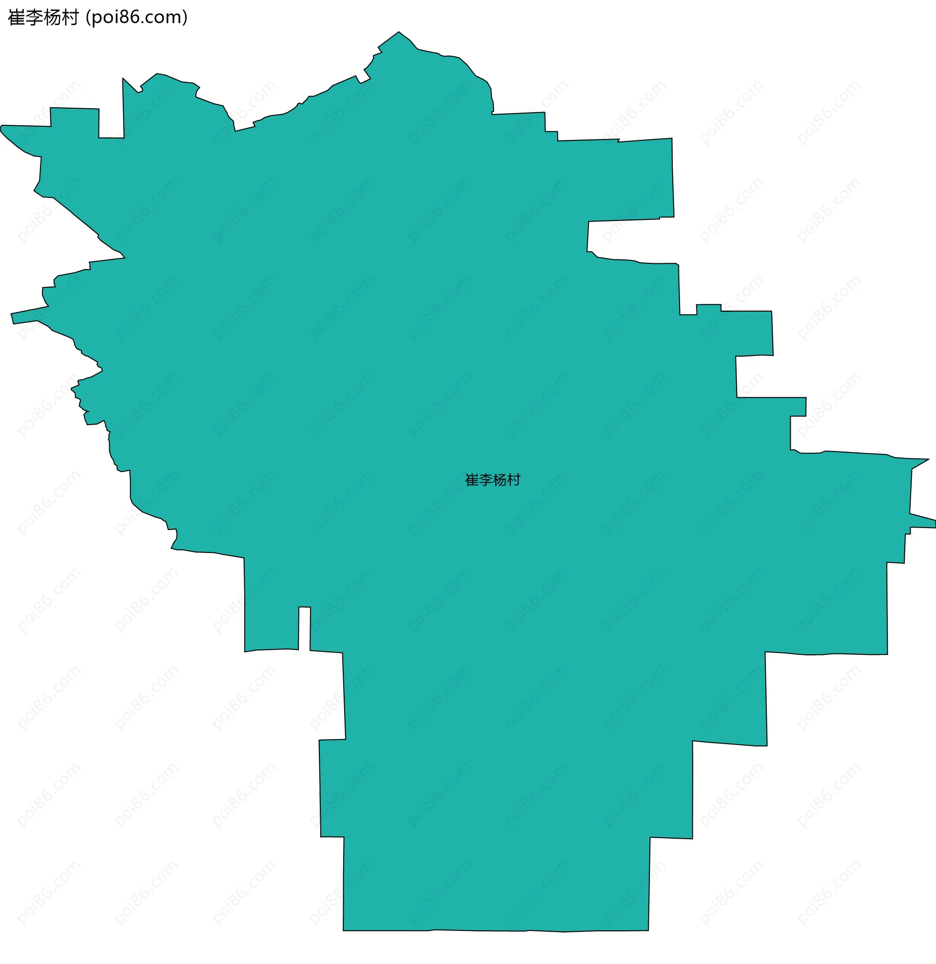 崔李杨村边界地图