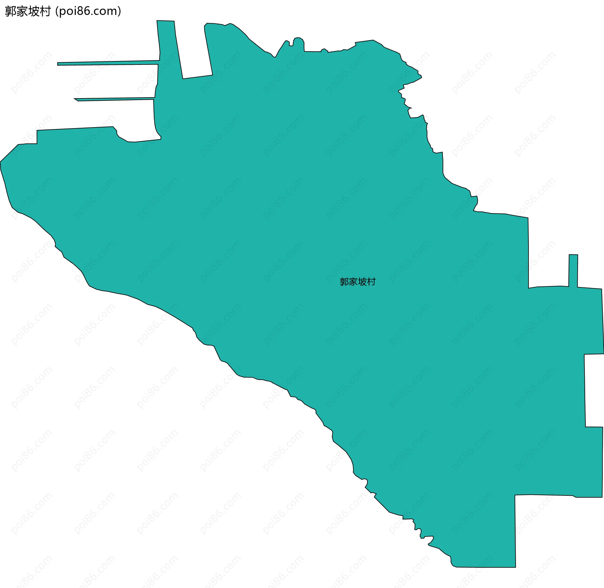 郭家坡村边界地图