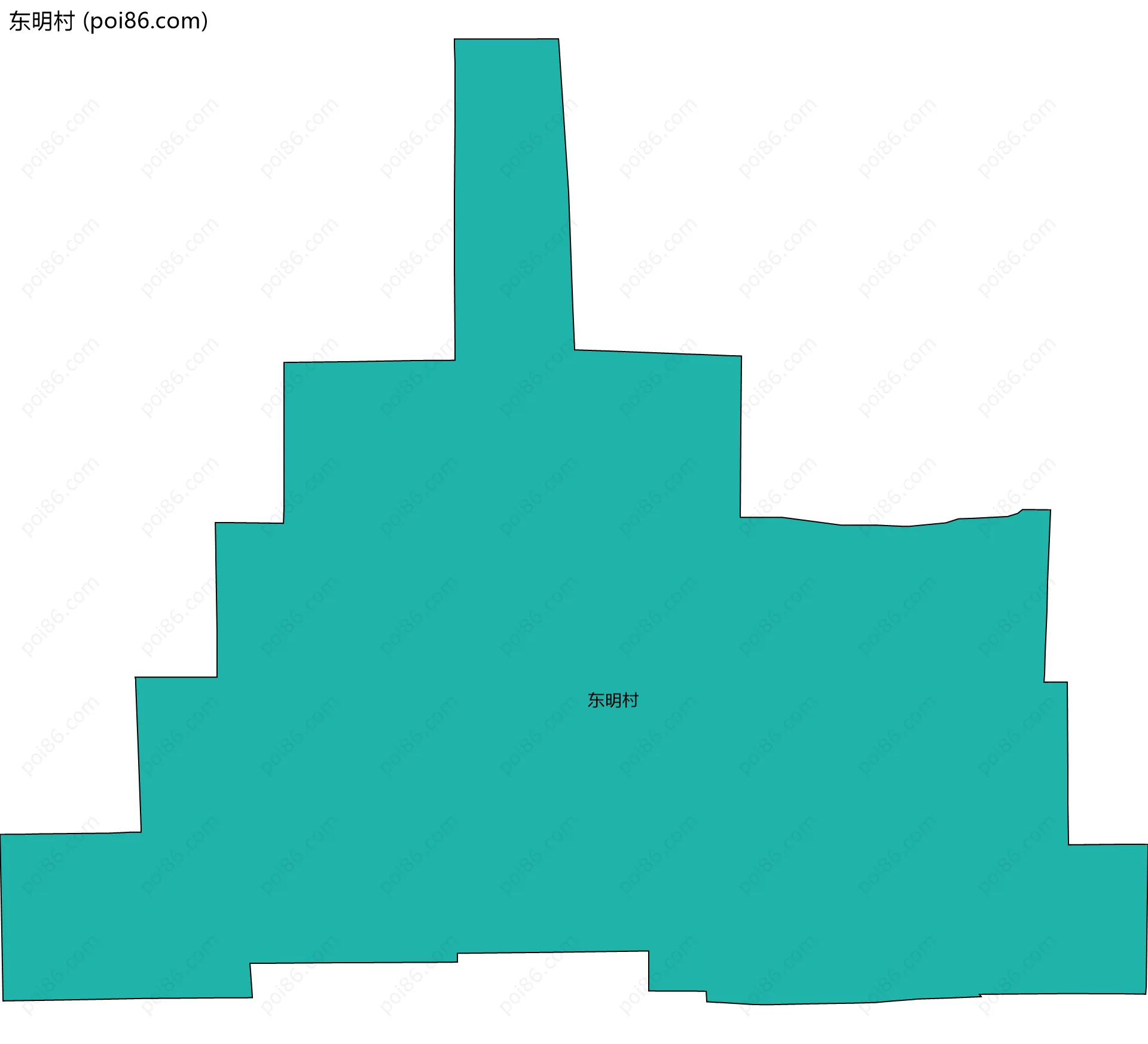 东明村边界地图