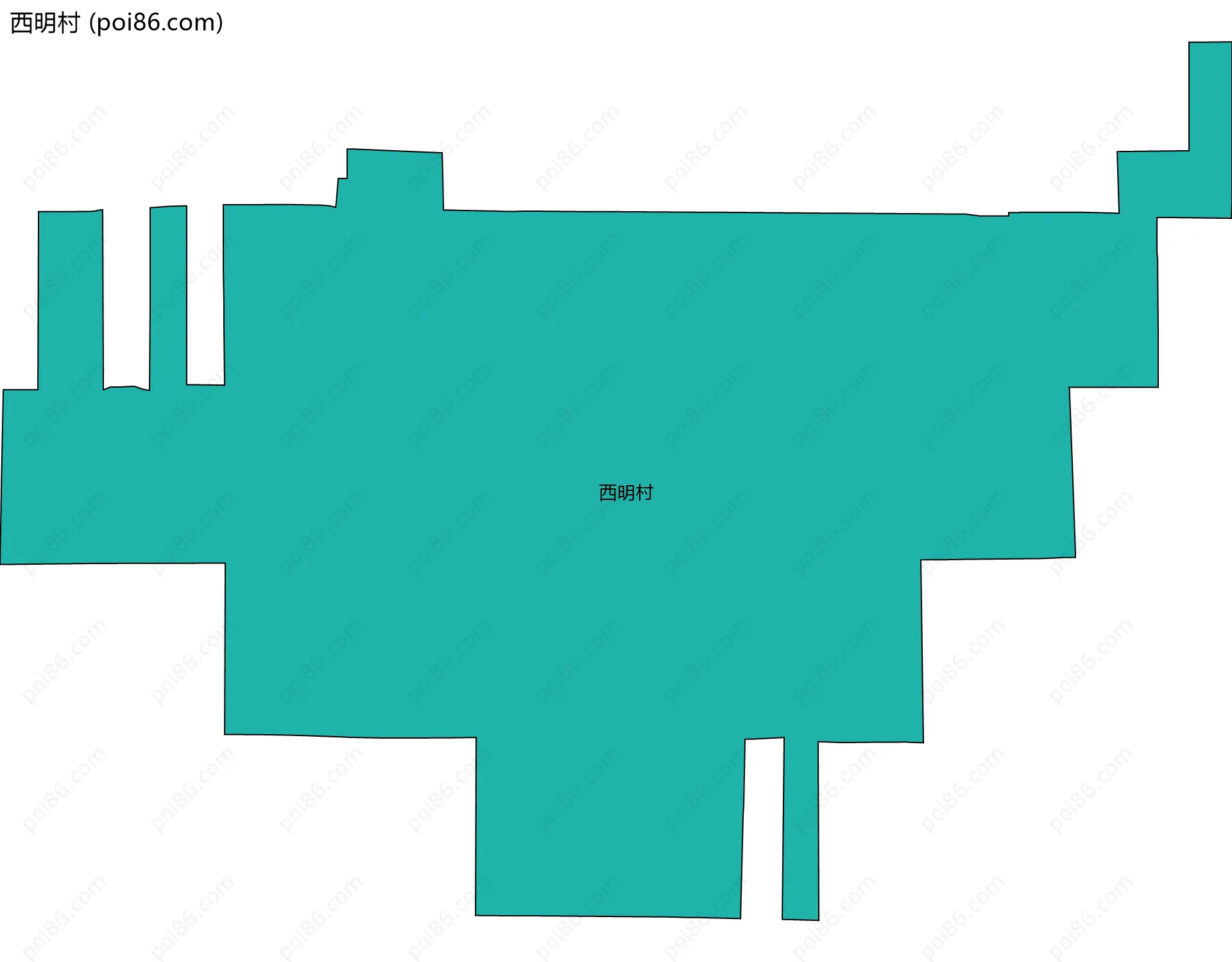 西明村边界地图