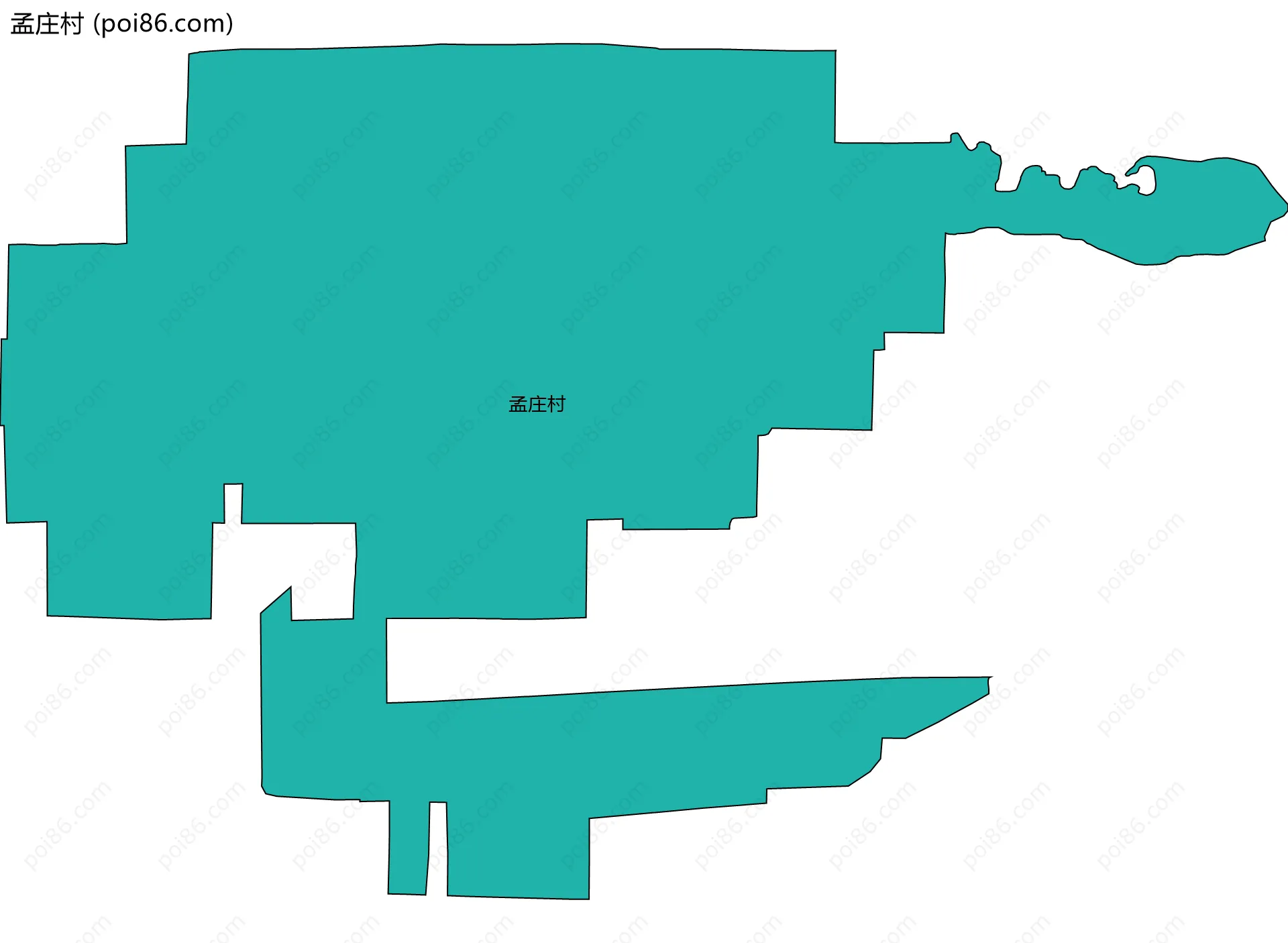 孟庄村边界地图