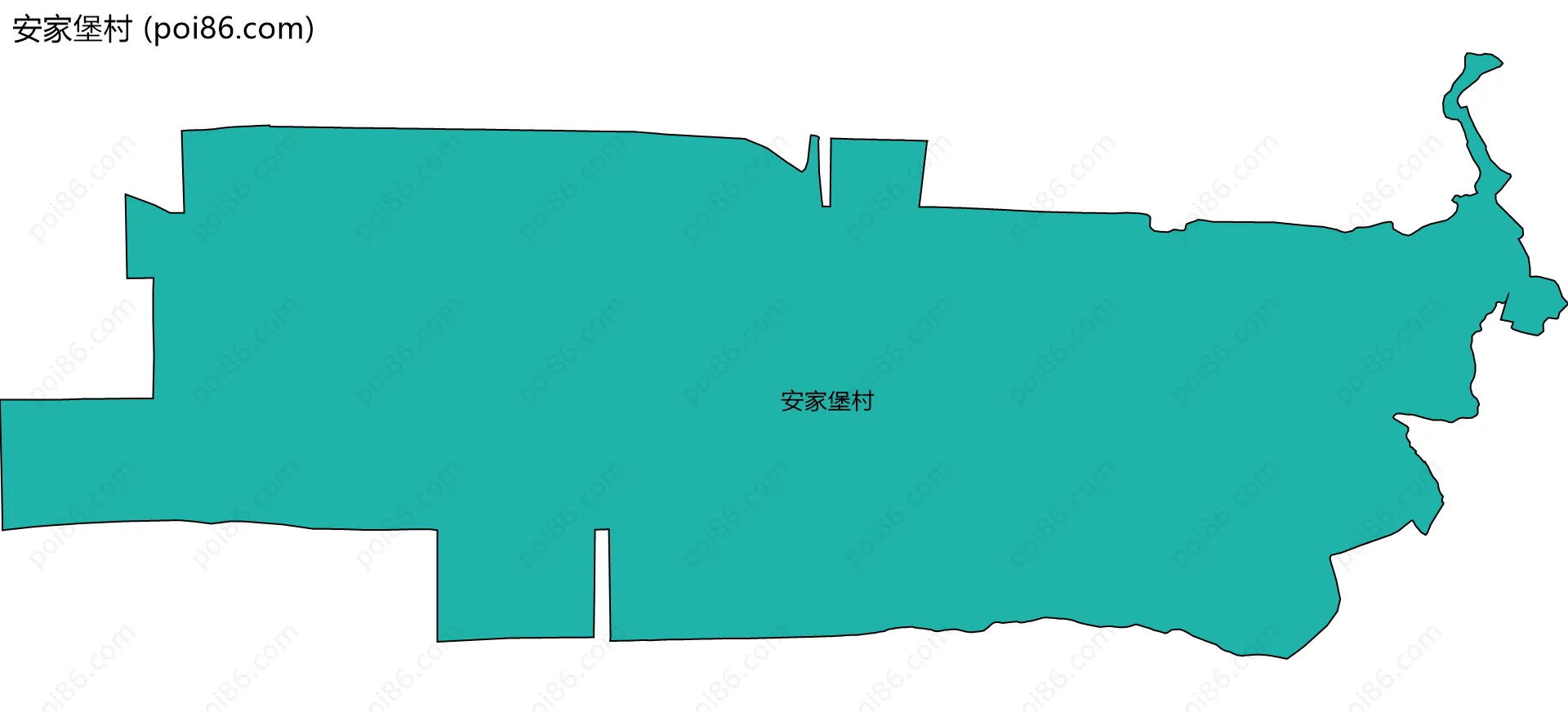 安家堡村边界地图