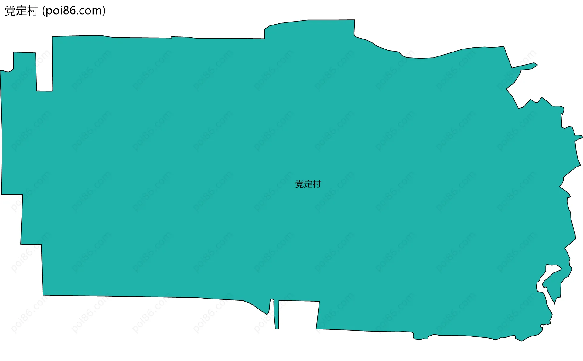 党定村边界地图