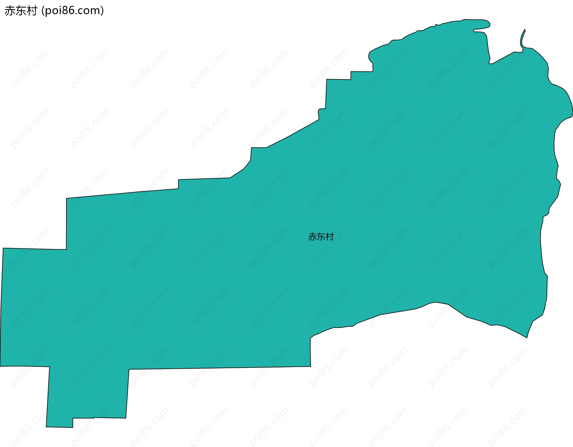 赤东村边界地图