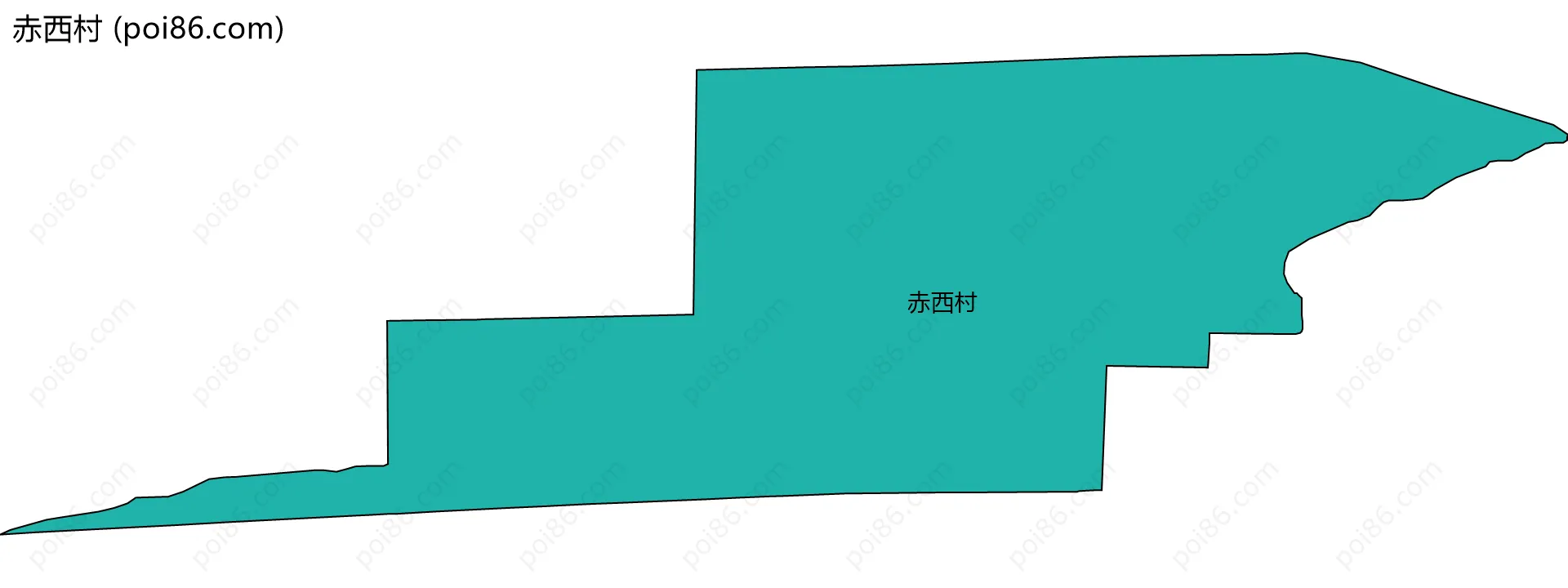 赤西村边界地图