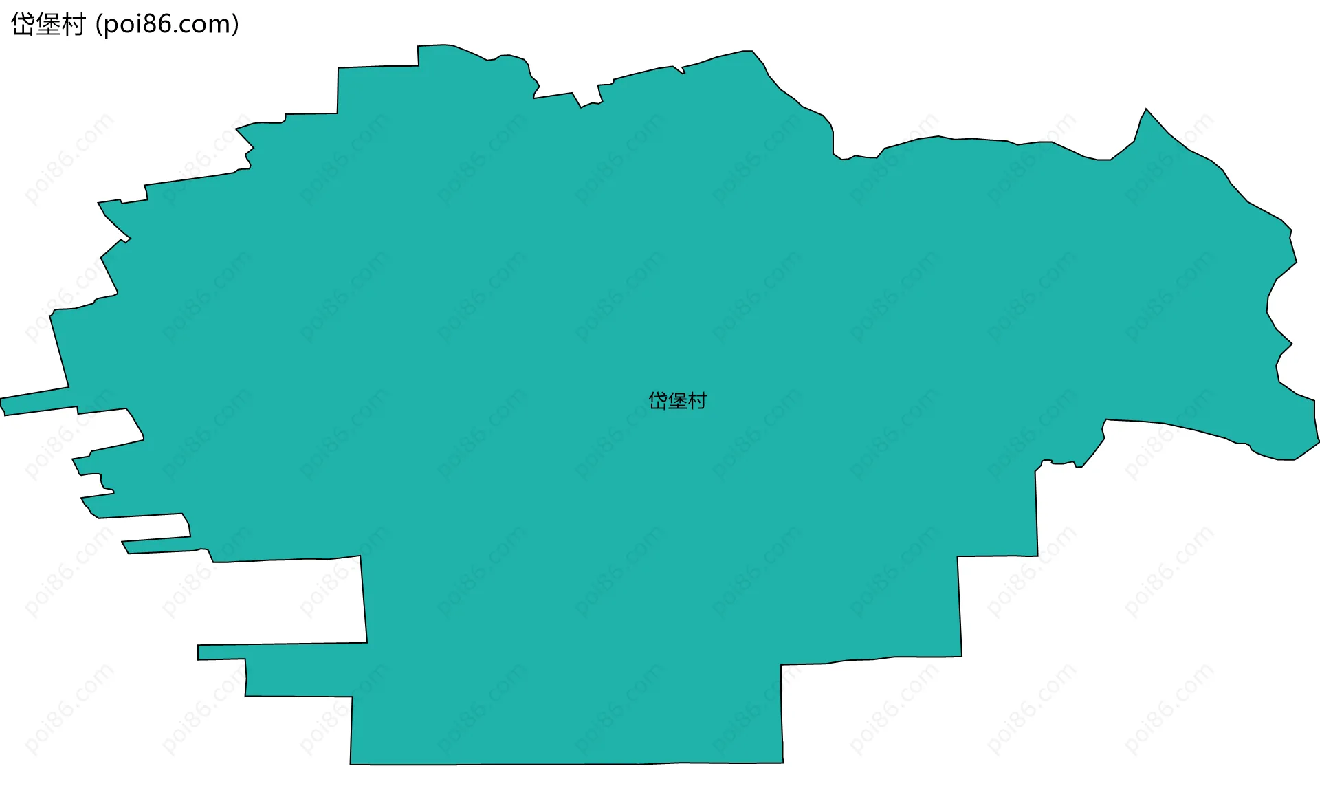 岱堡村边界地图