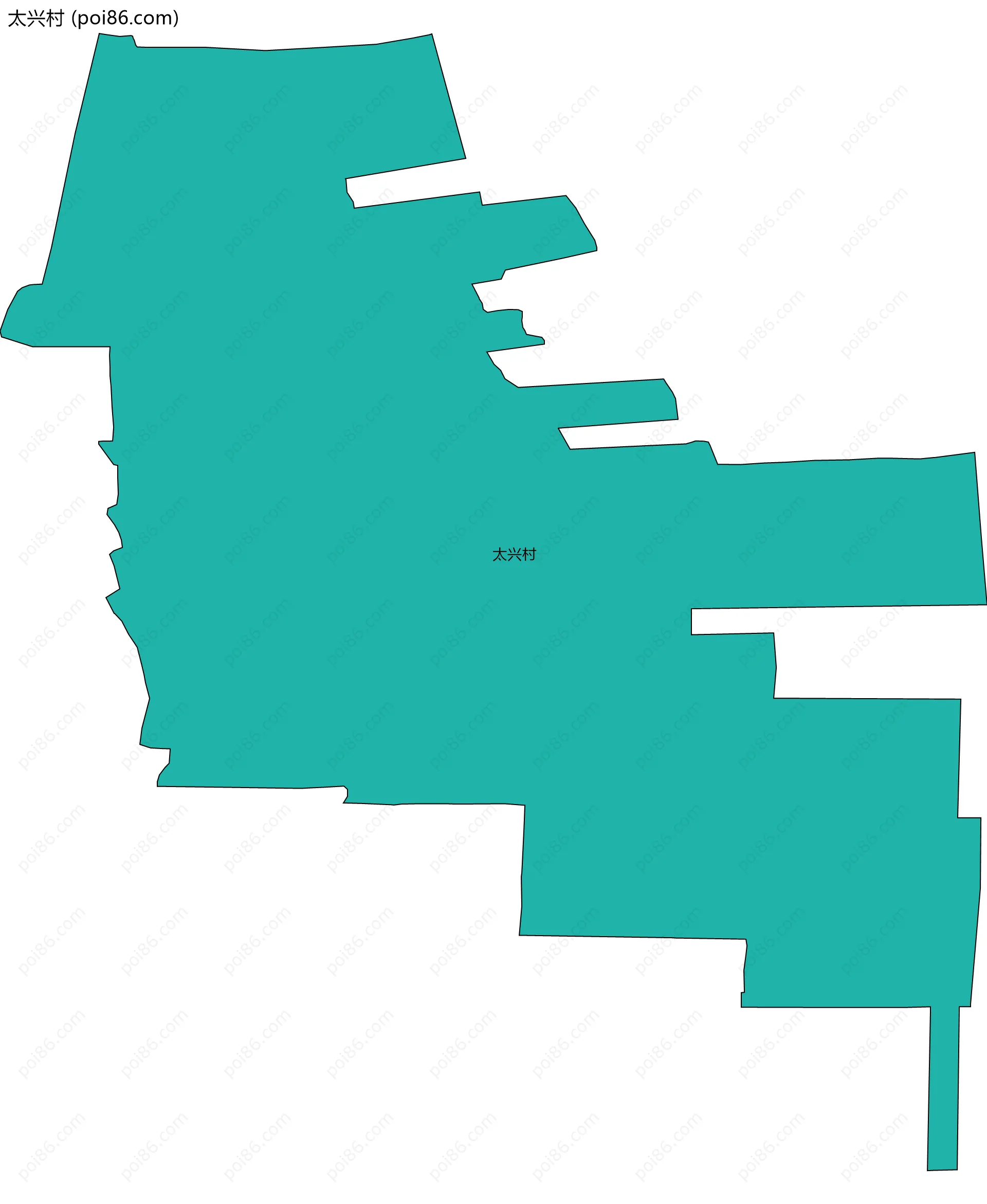 太兴村边界地图