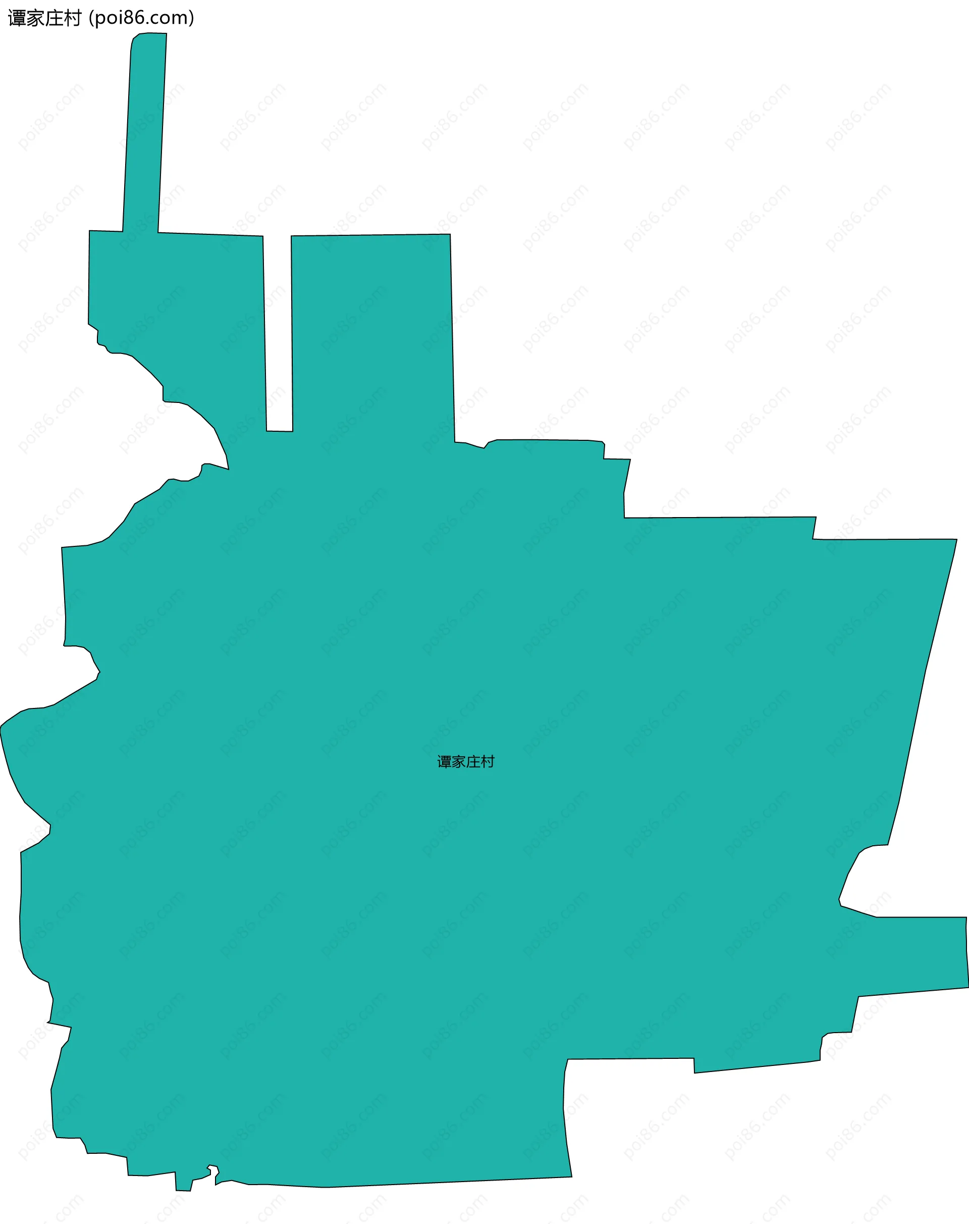 谭家庄村边界地图