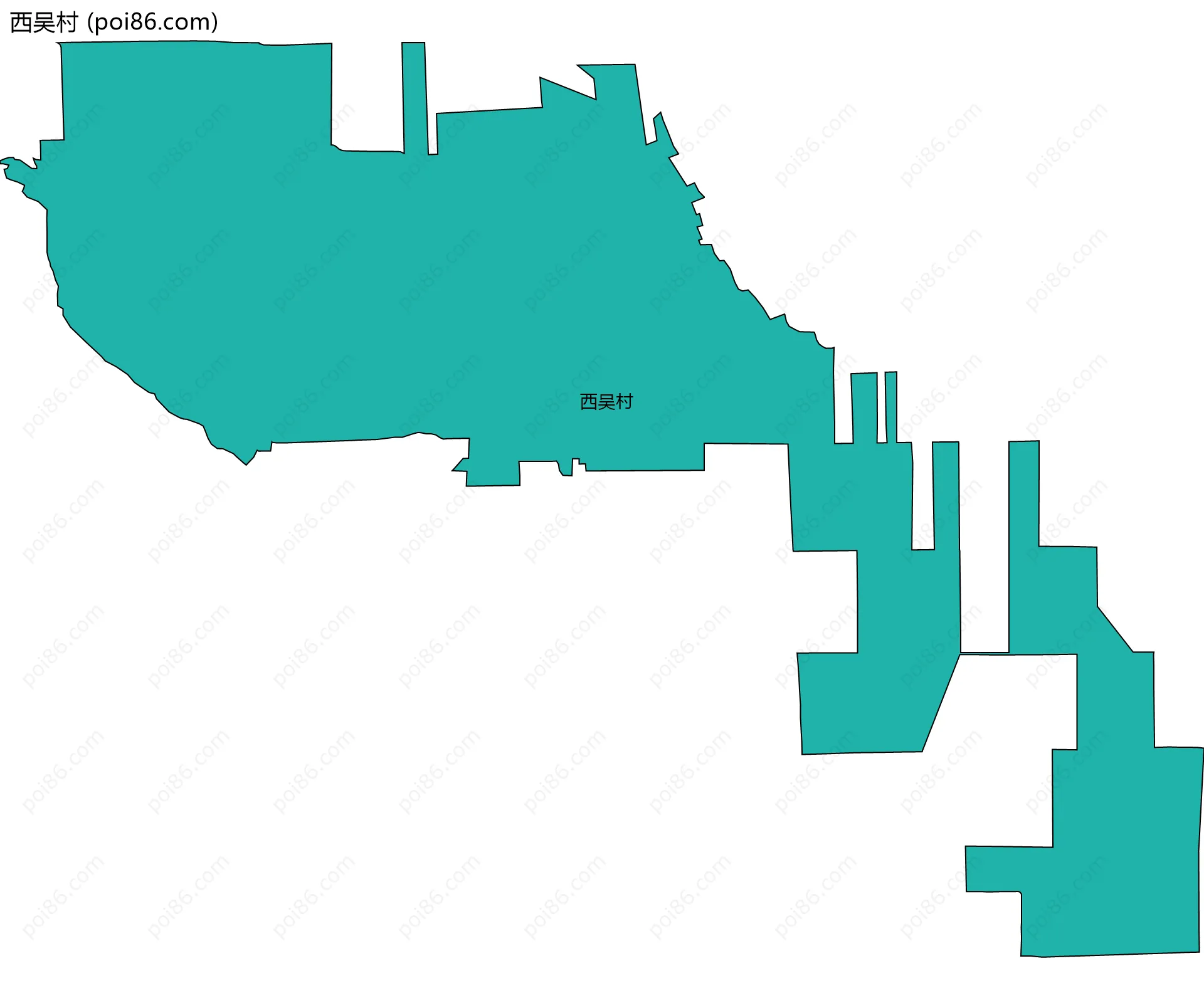 西吴村边界地图