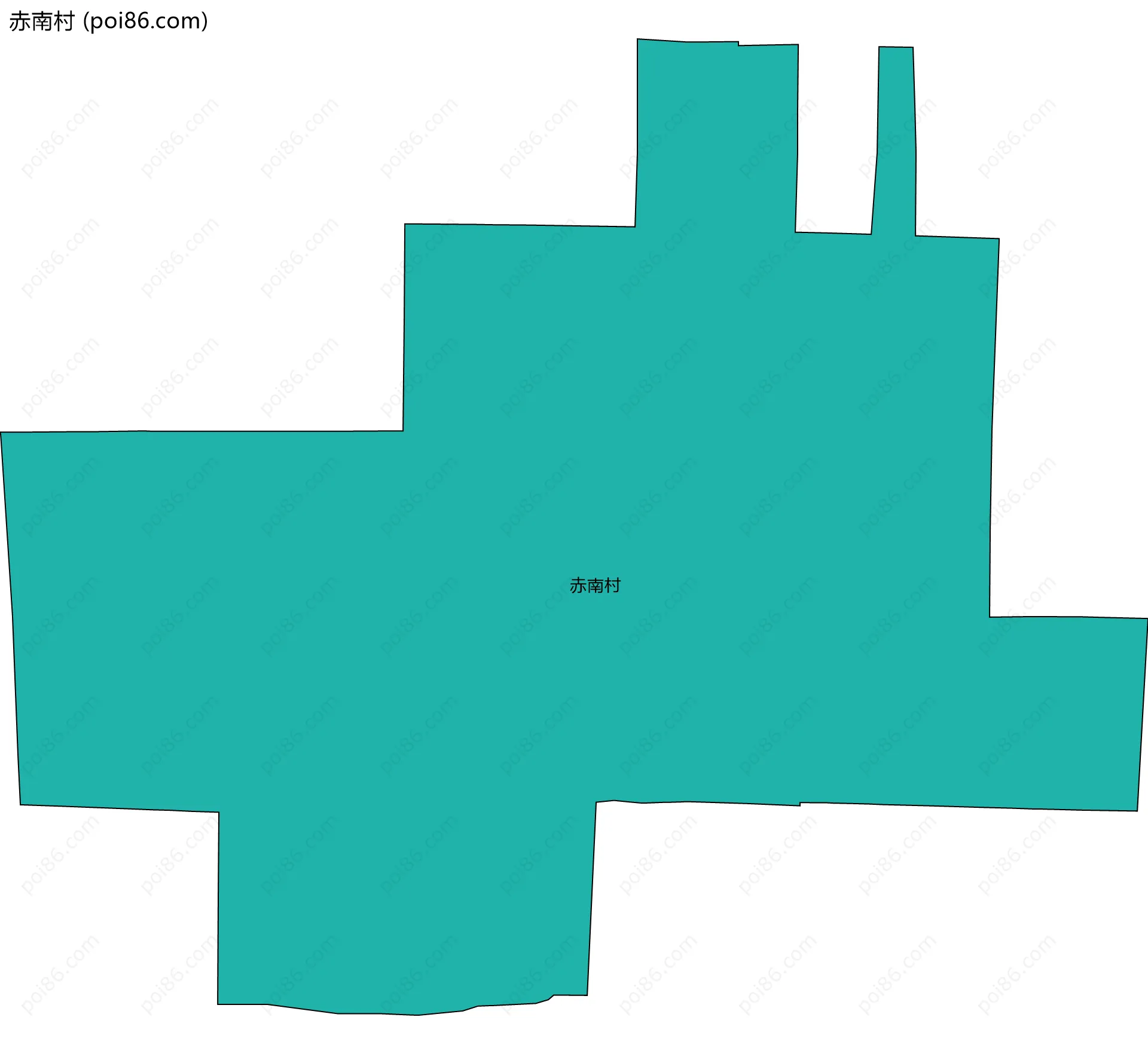 赤南村边界地图