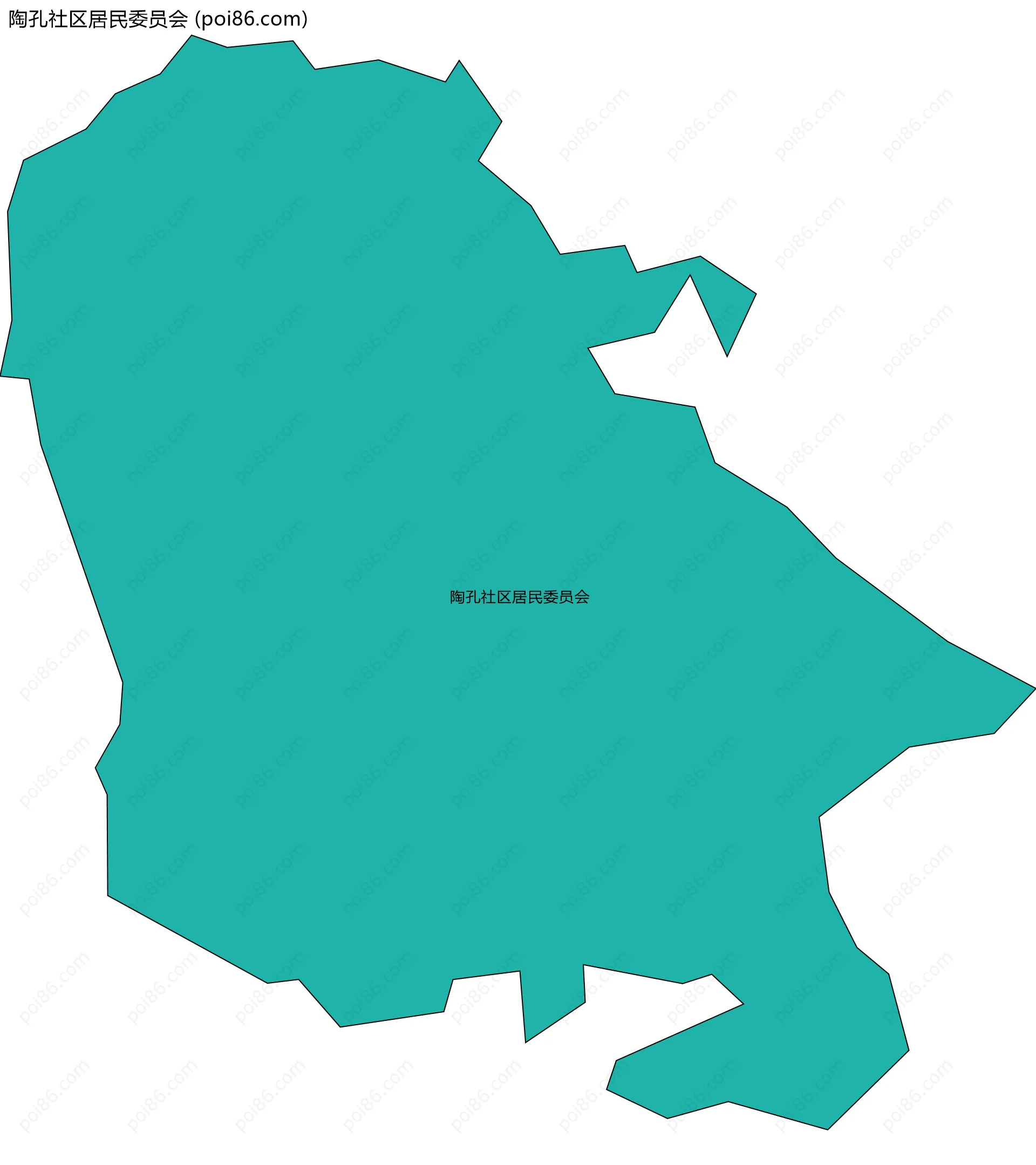 陶孔社区居民委员会边界地图