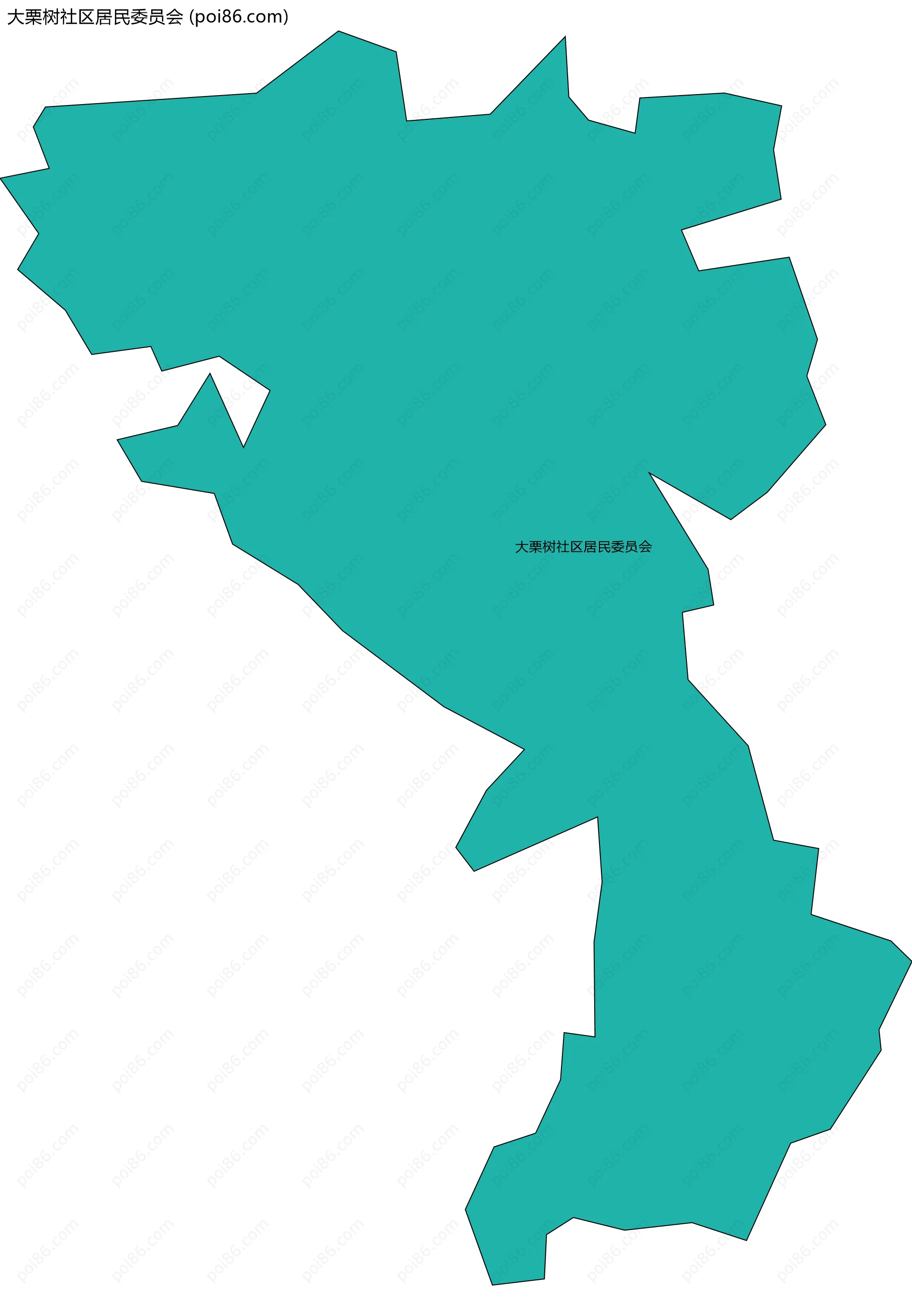 大栗树社区居民委员会边界地图