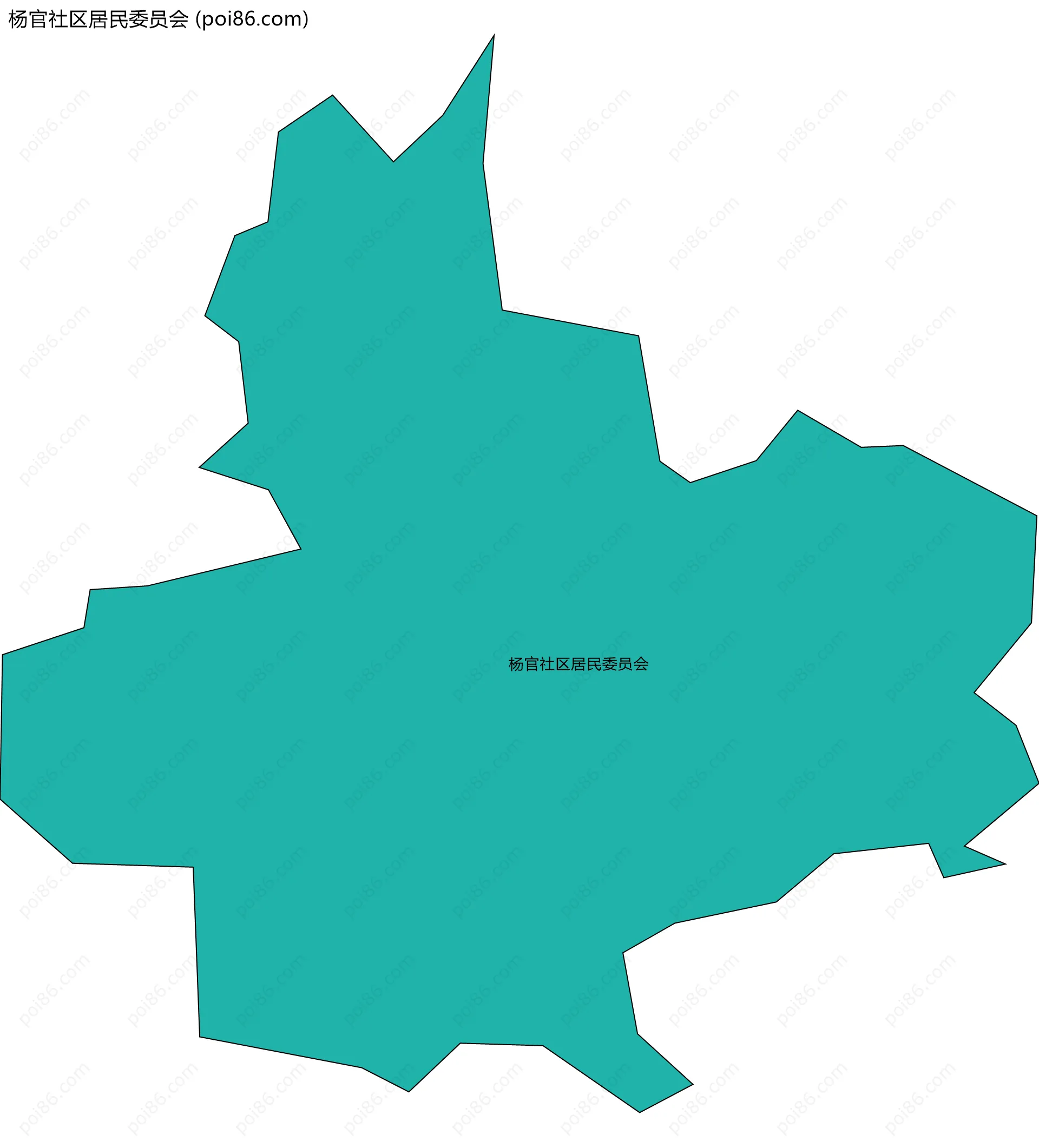 杨官社区居民委员会边界地图