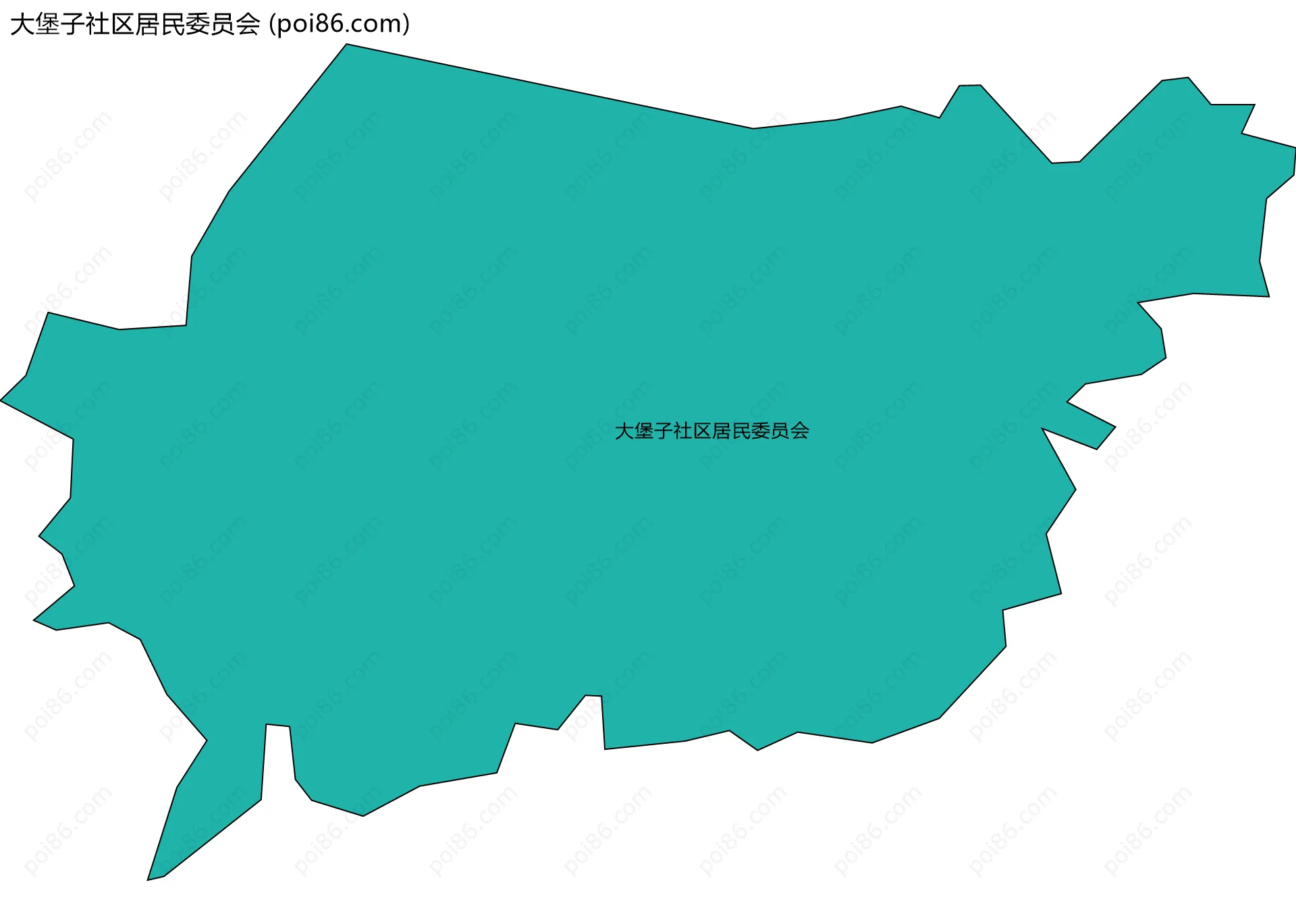 大堡子社区居民委员会边界地图