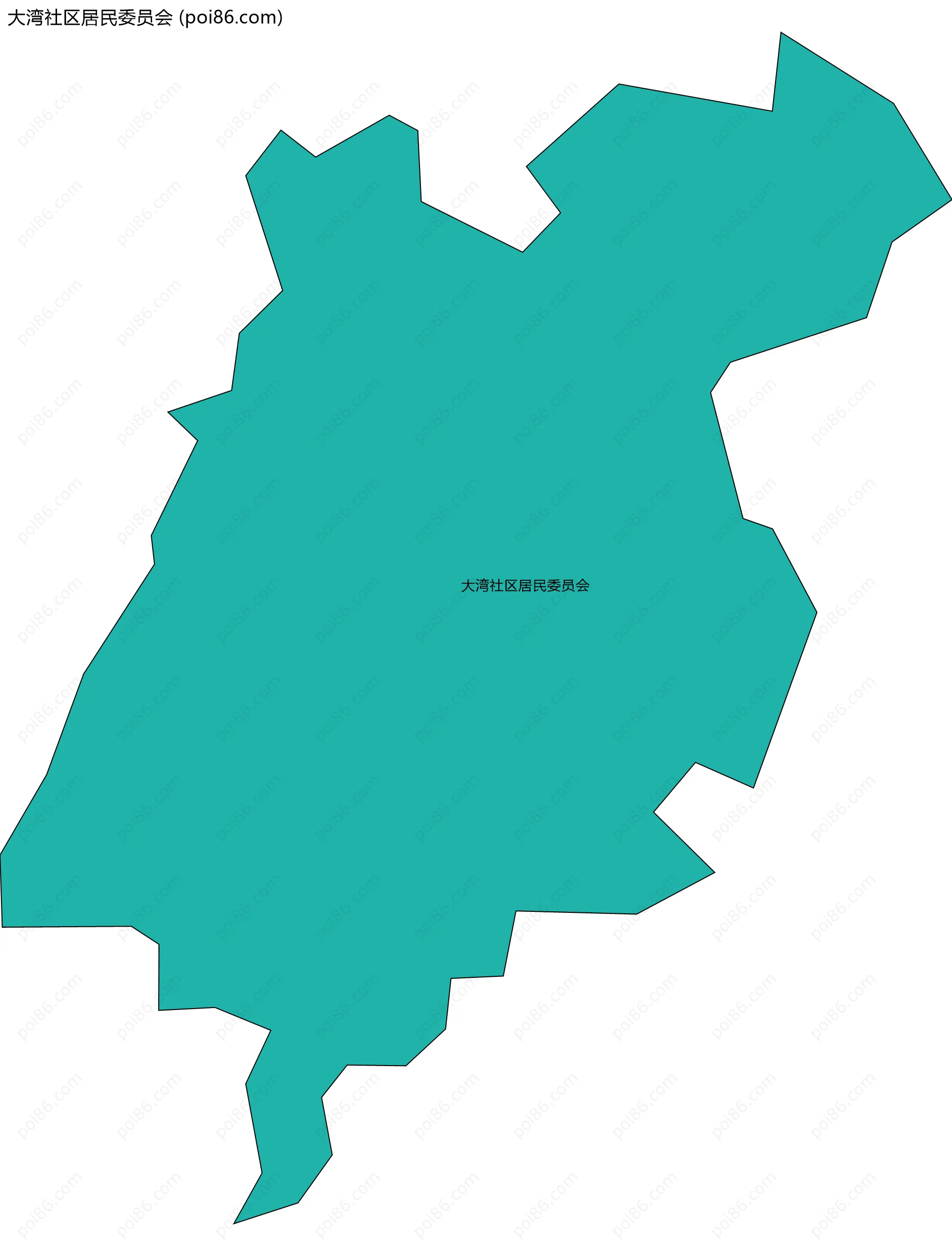 大湾社区居民委员会边界地图