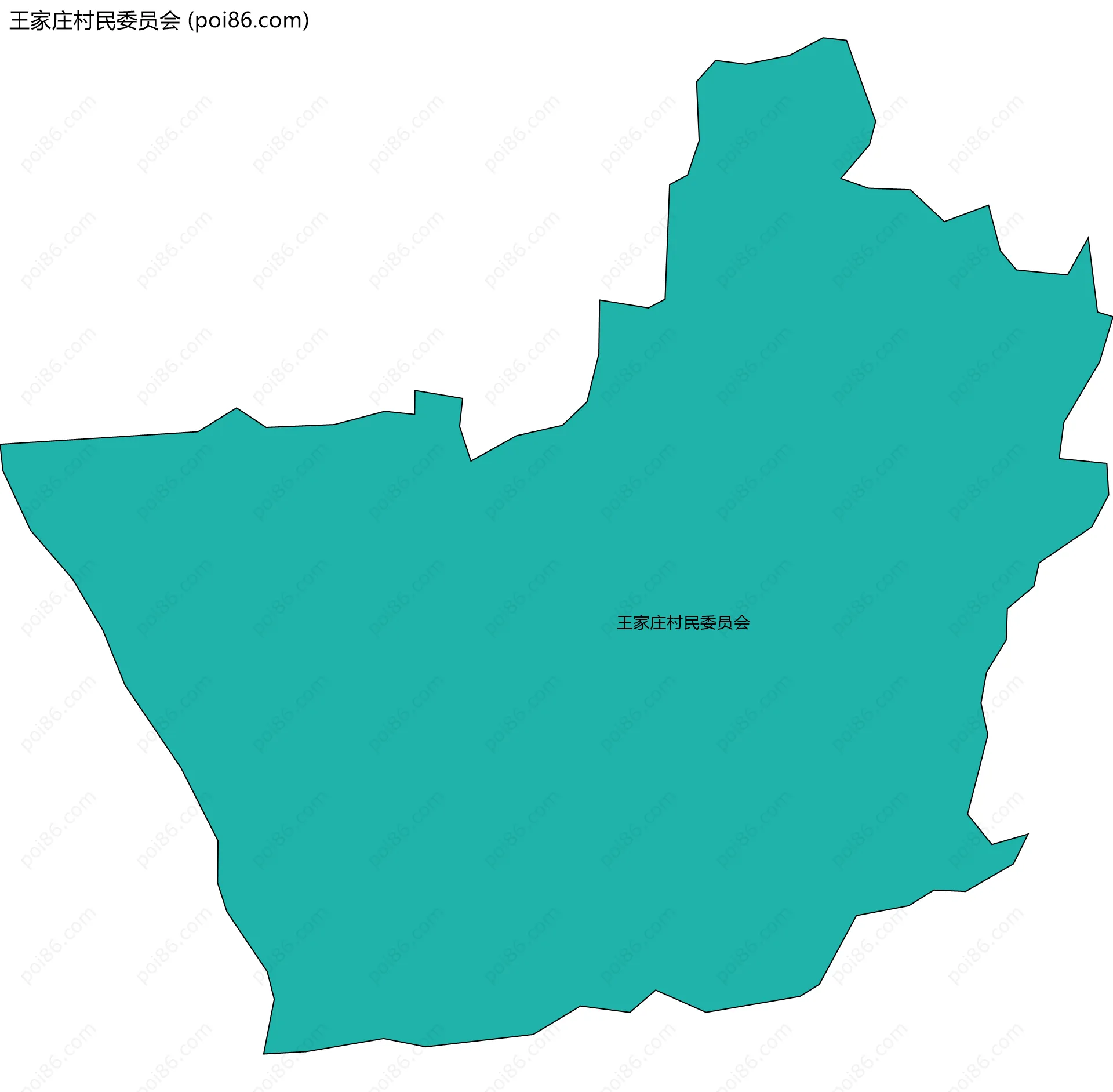 王家庄村民委员会边界地图