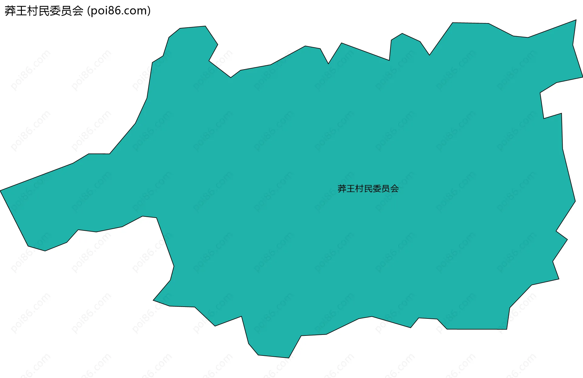 莽王村民委员会边界地图