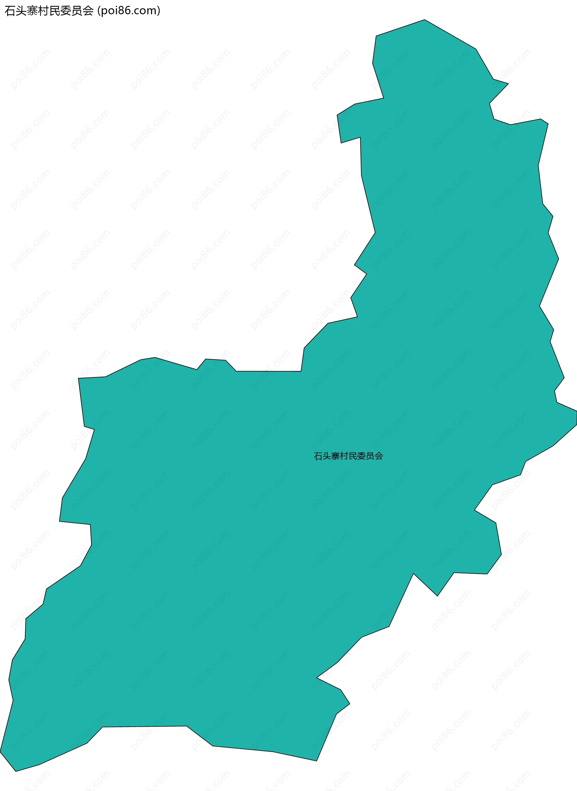 石头寨村民委员会边界地图