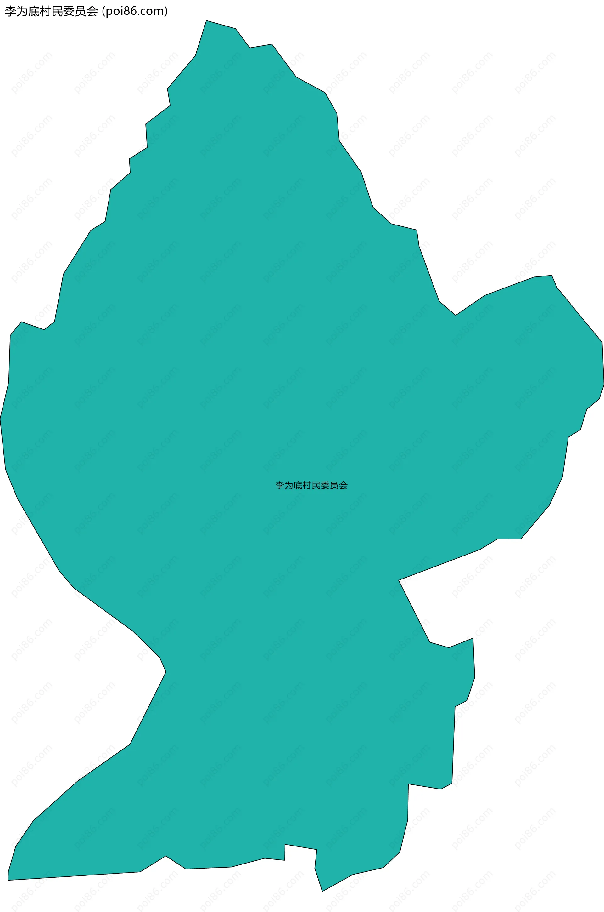 李为底村民委员会边界地图