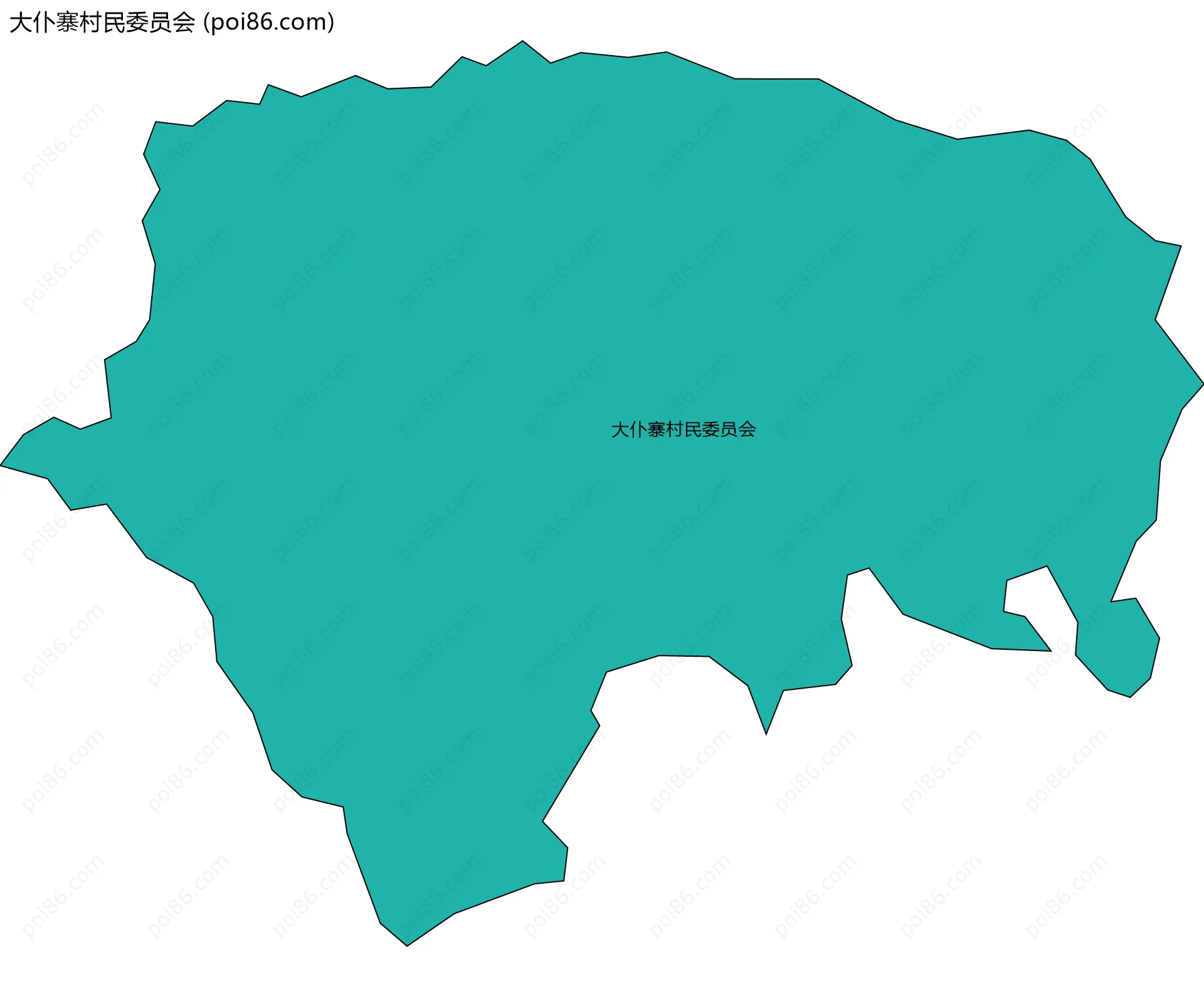 大仆寨村民委员会边界地图