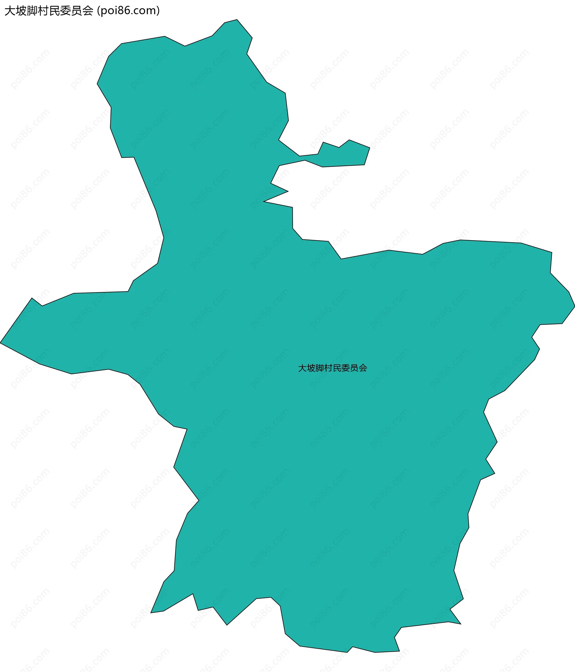 大坡脚村民委员会边界地图
