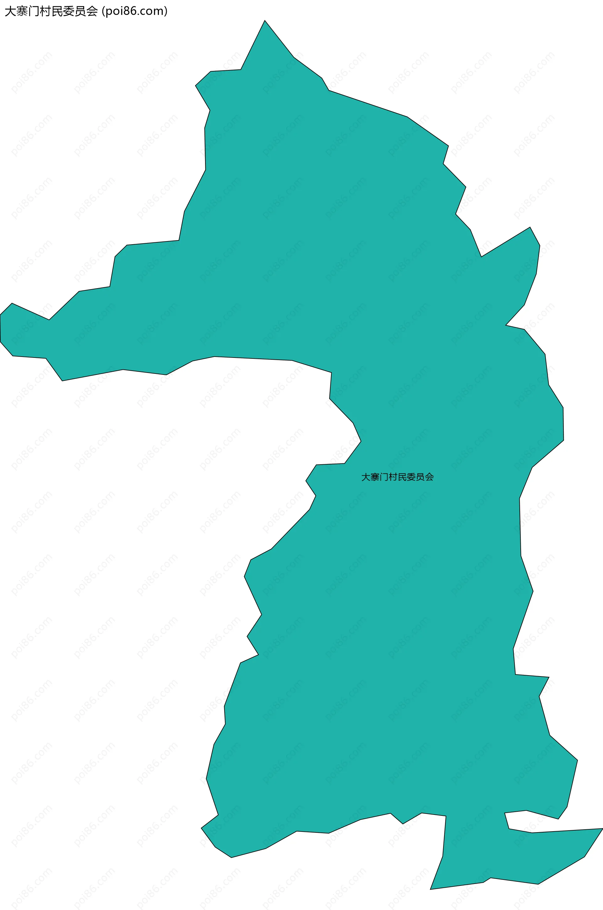 大寨门村民委员会边界地图