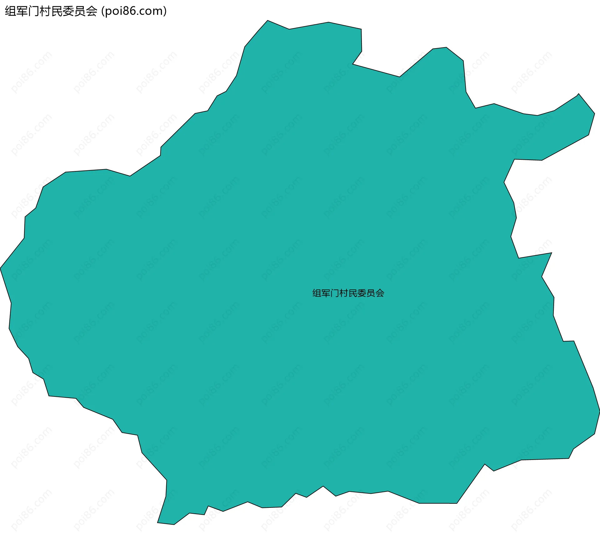 组军门村民委员会边界地图