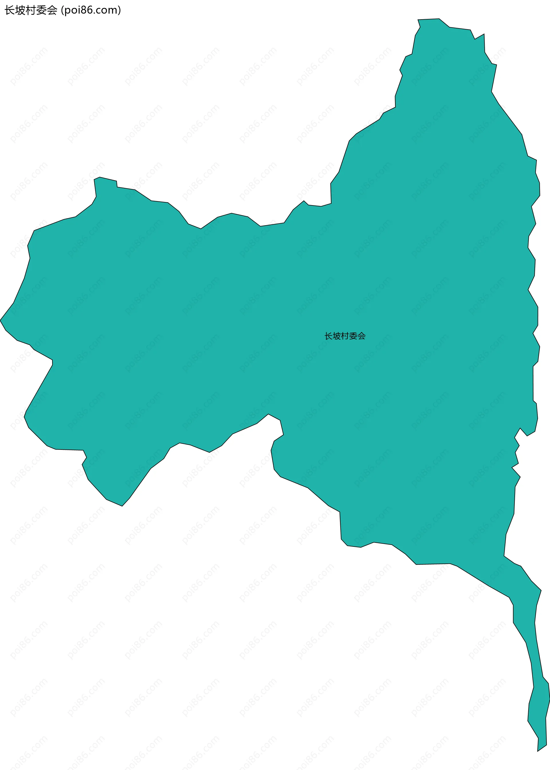 长坡村委会边界地图