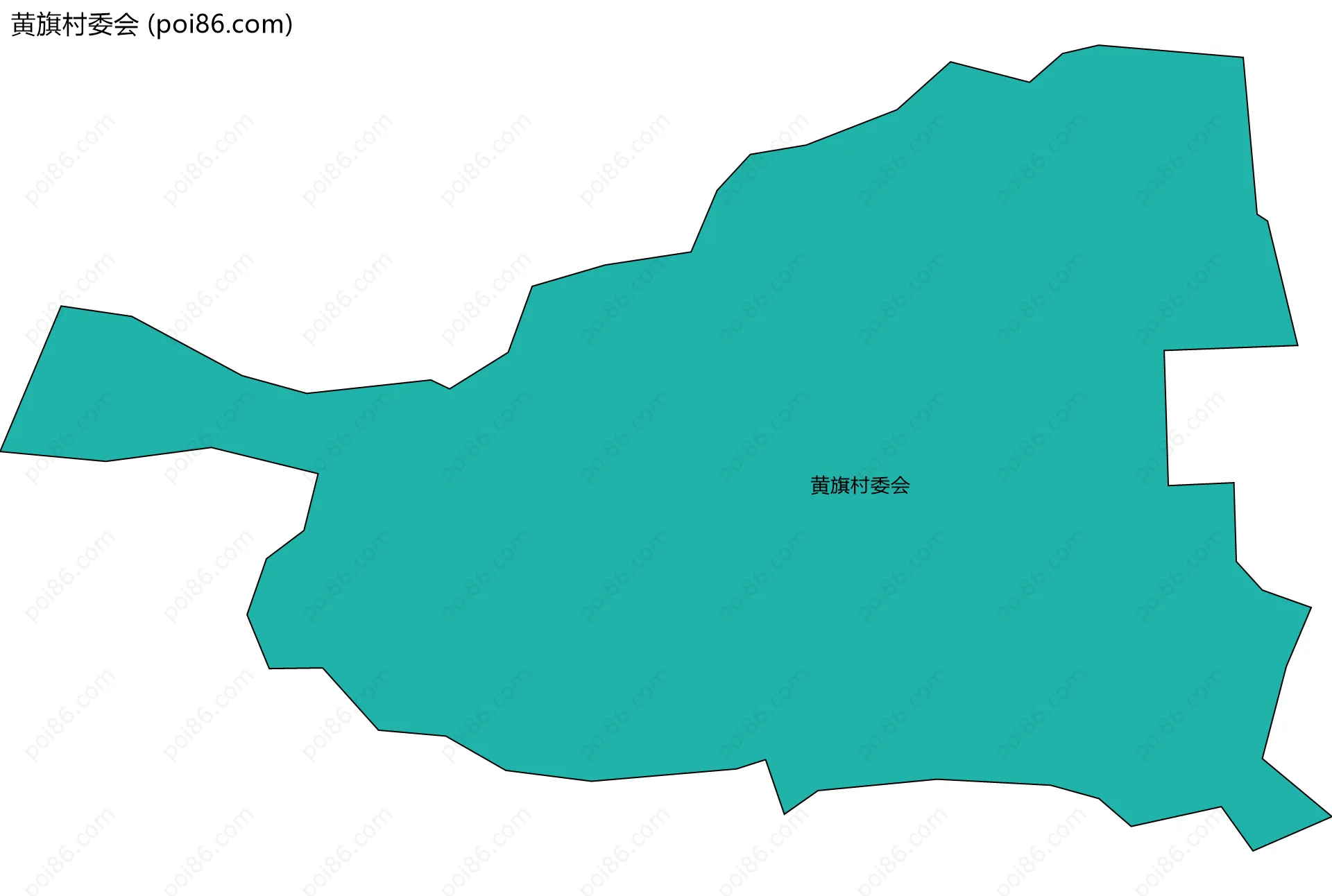 黄旗村委会边界地图