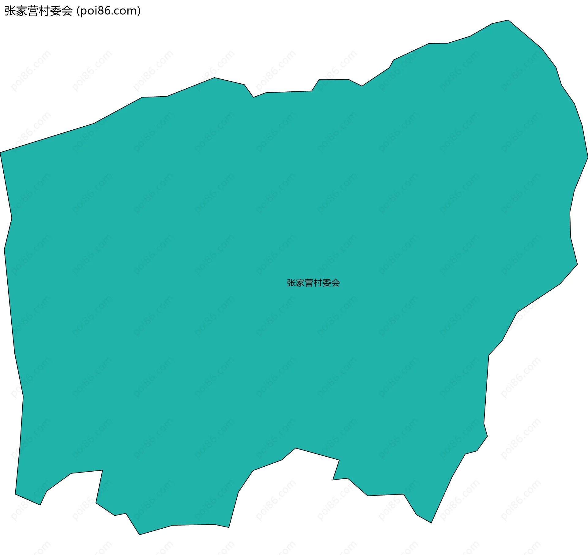 张家营村委会边界地图