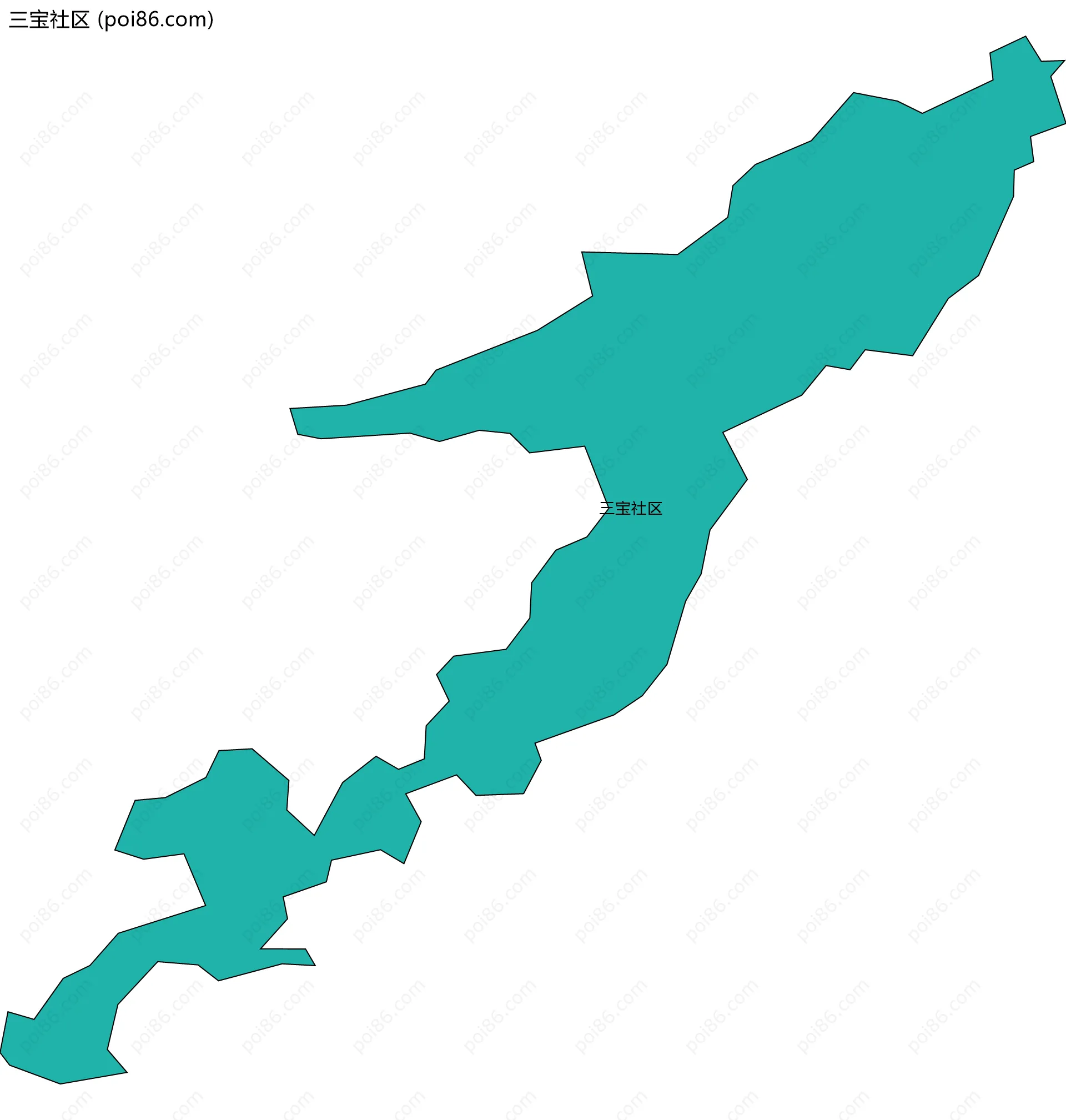 三宝社区边界地图
