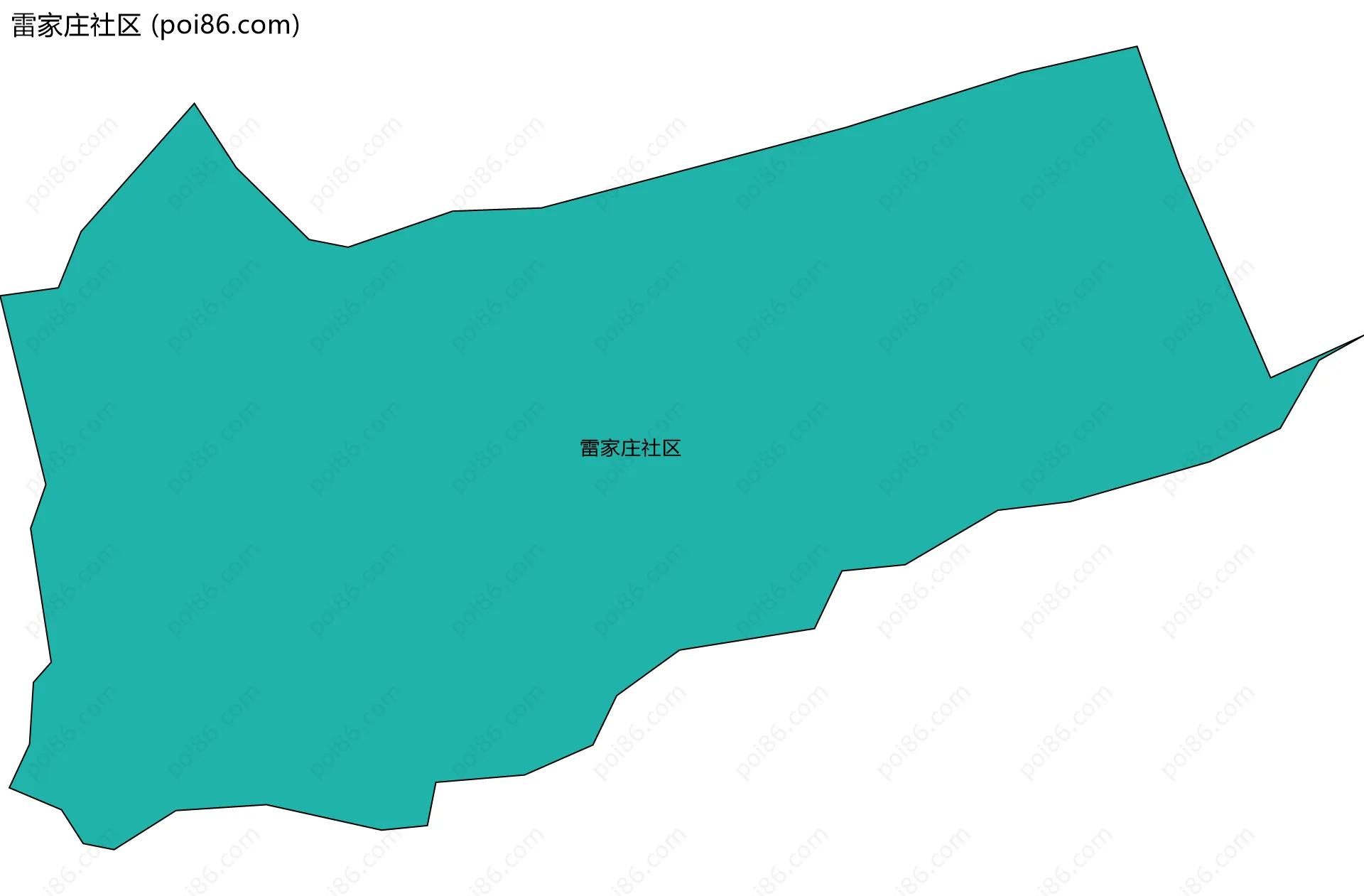 雷家庄社区边界地图
