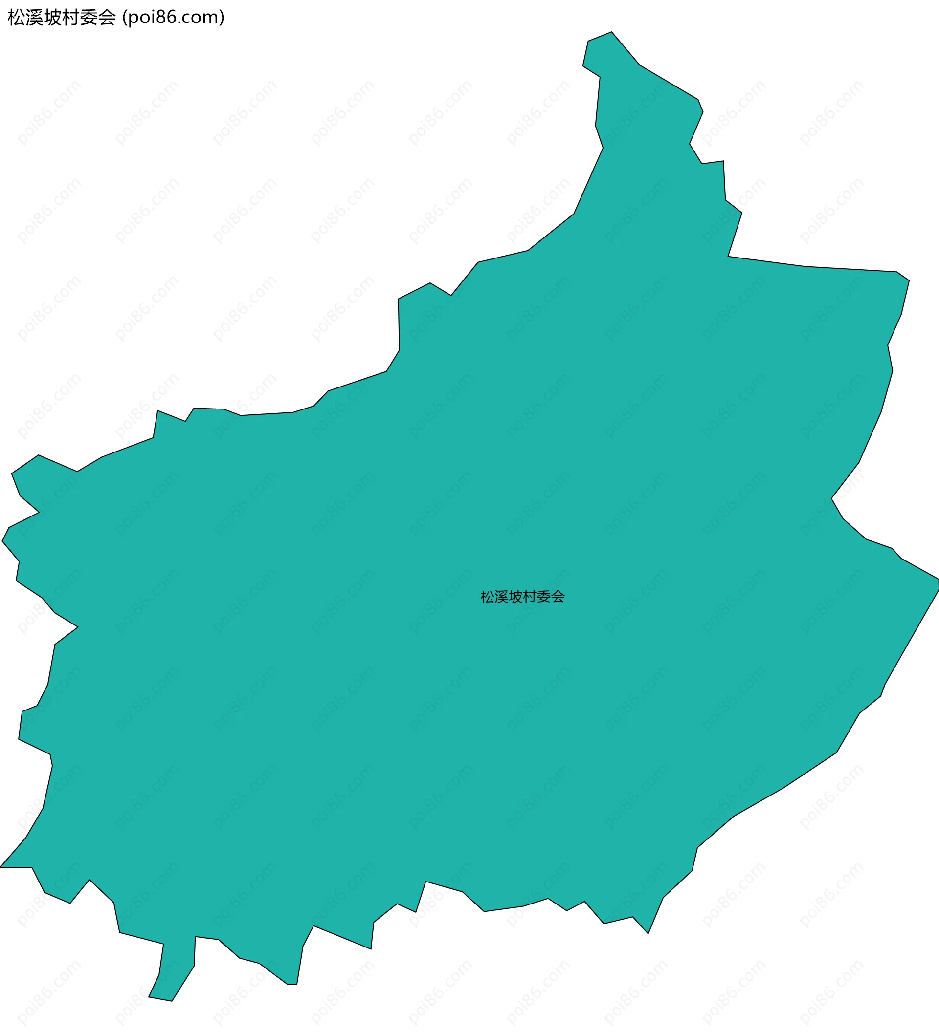 松溪坡村委会边界地图