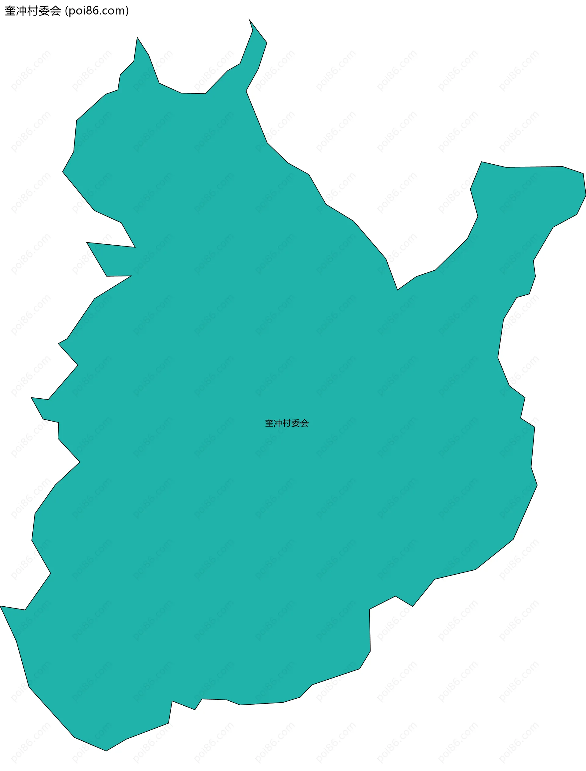 奎冲村委会边界地图