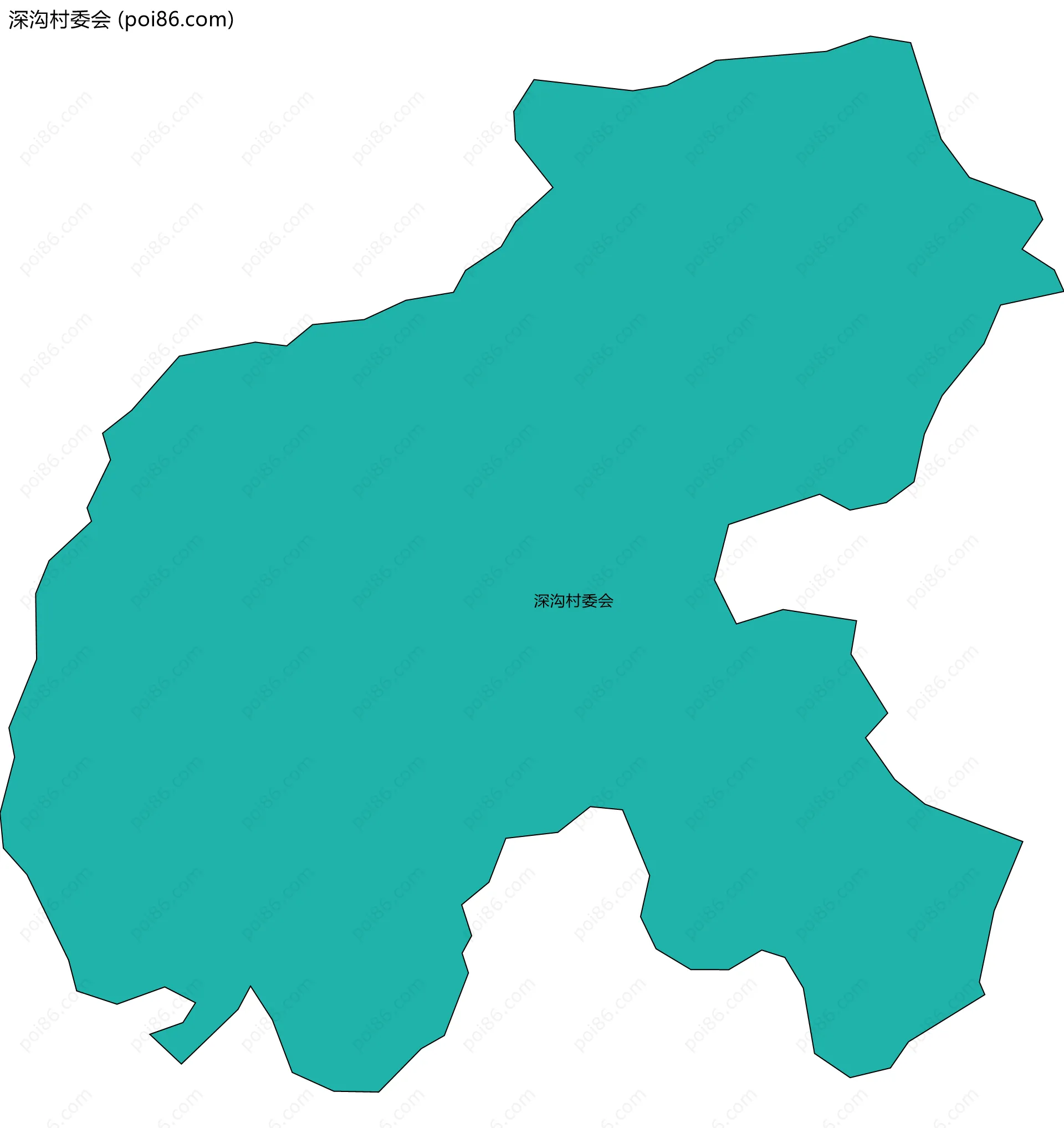 深沟村委会边界地图