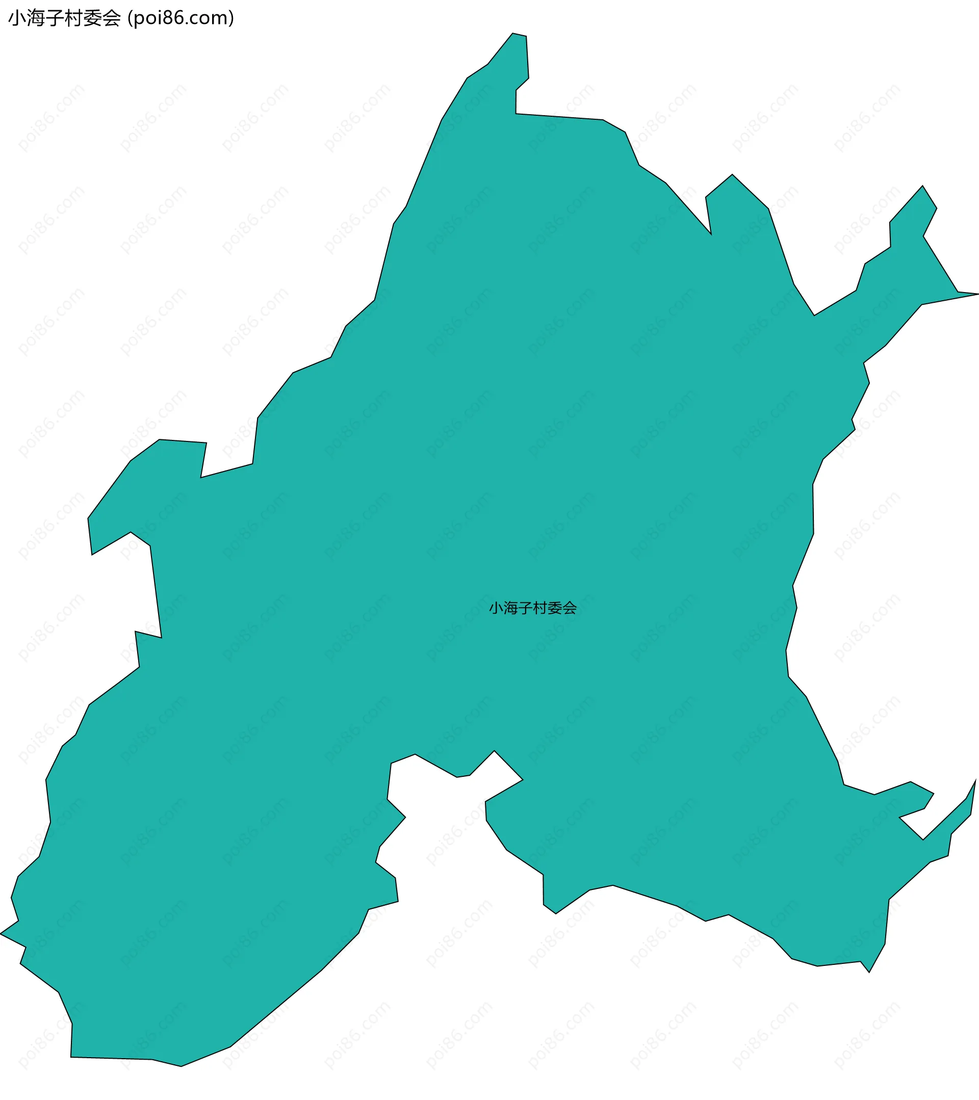 小海子村委会边界地图