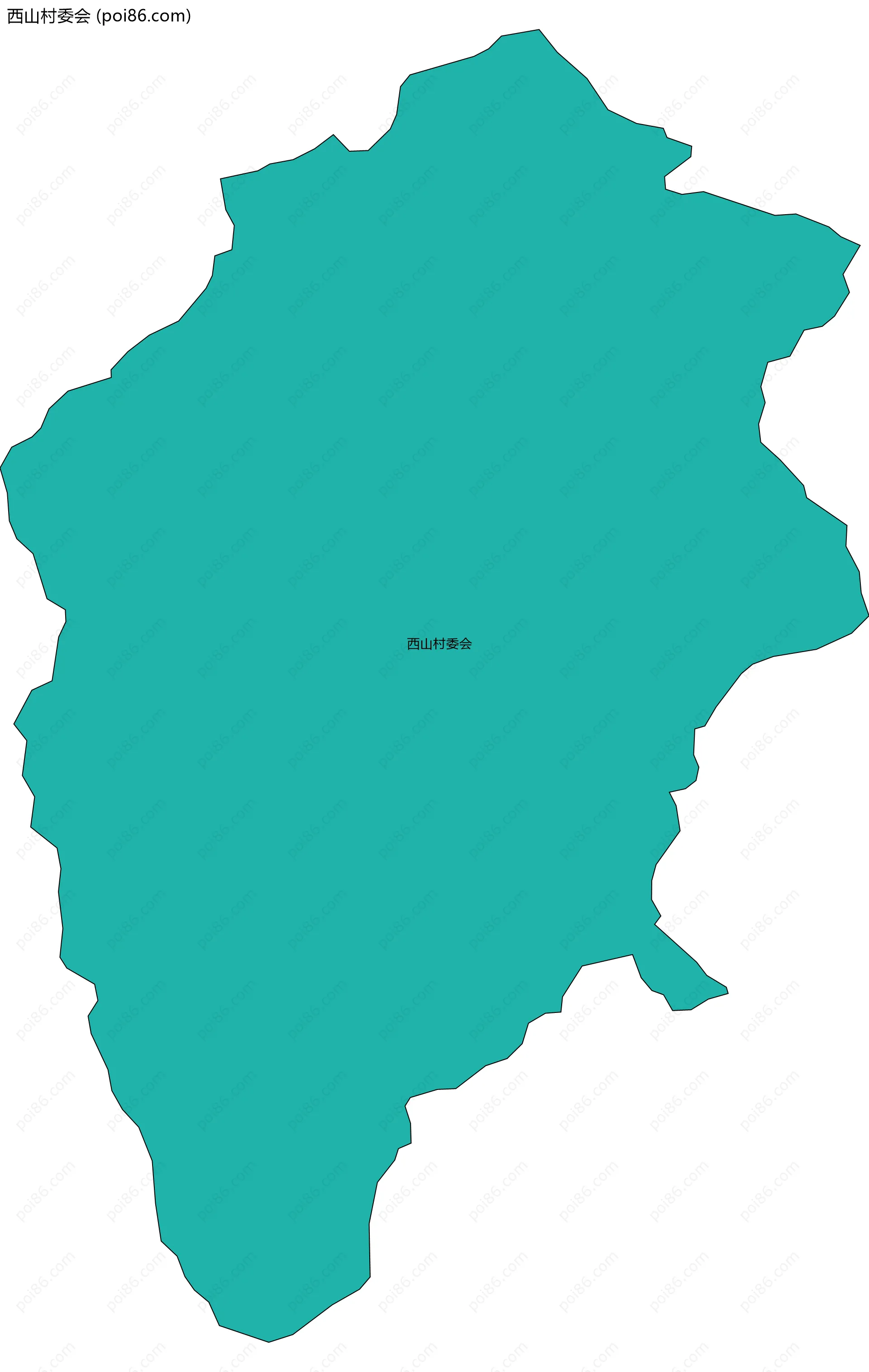 西山村委会边界地图