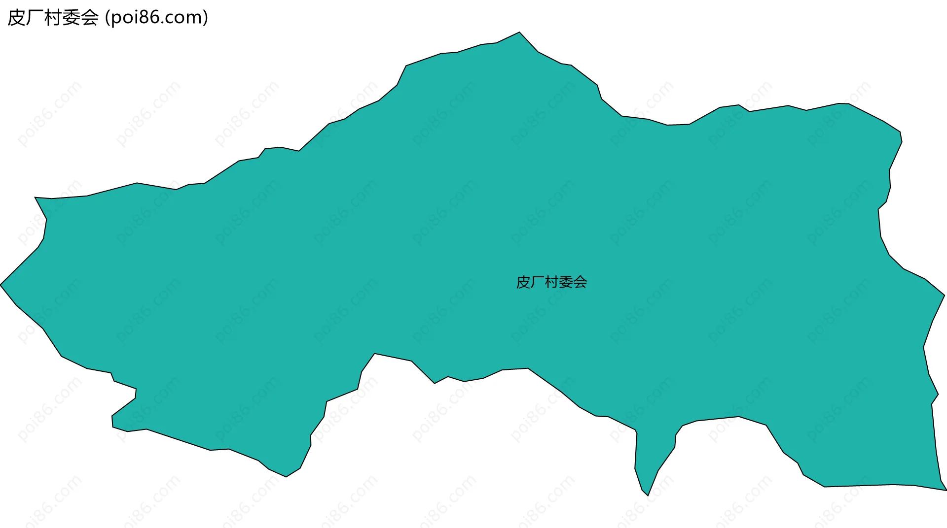 皮厂村委会边界地图