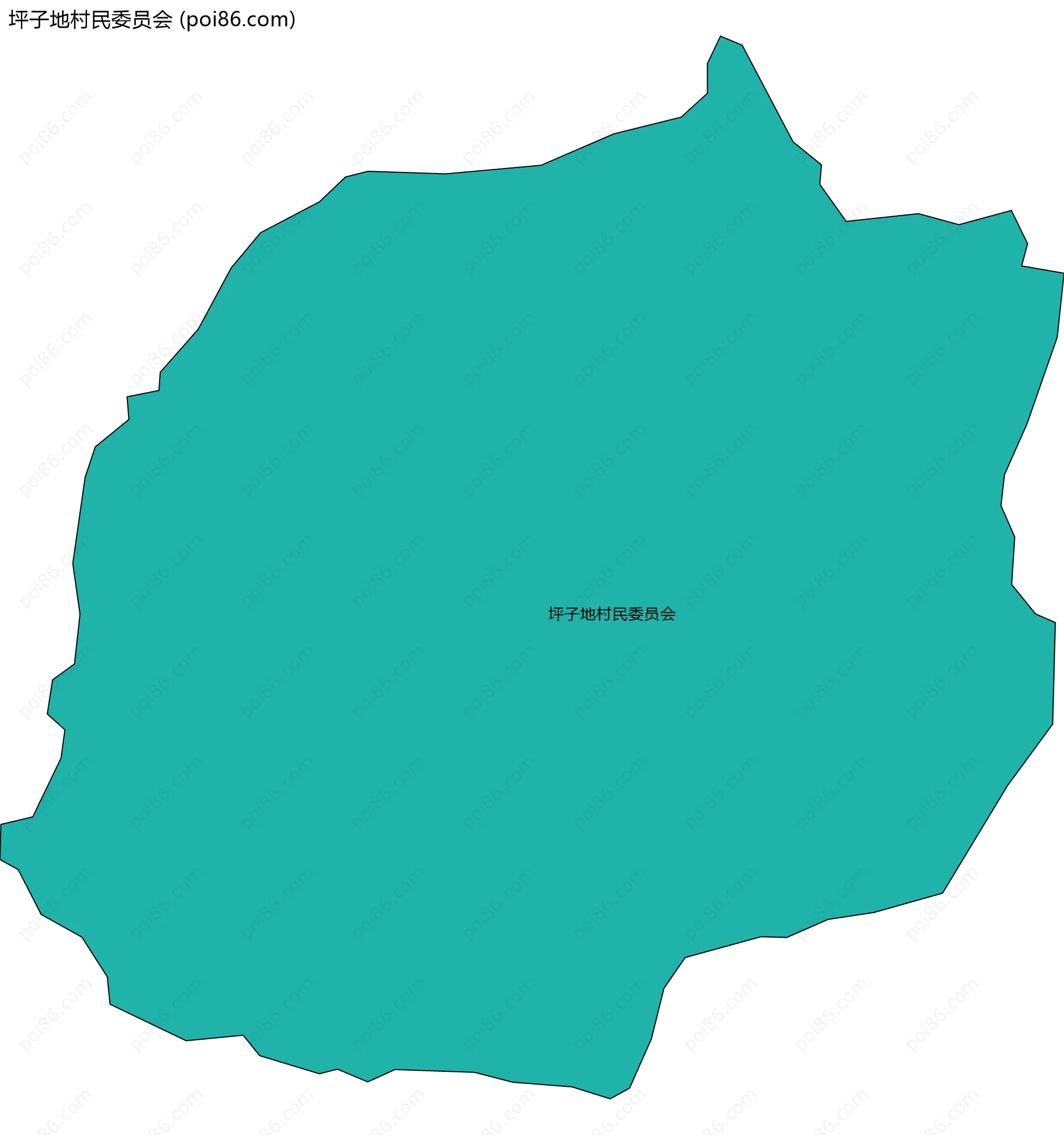 坪子地村民委员会边界地图