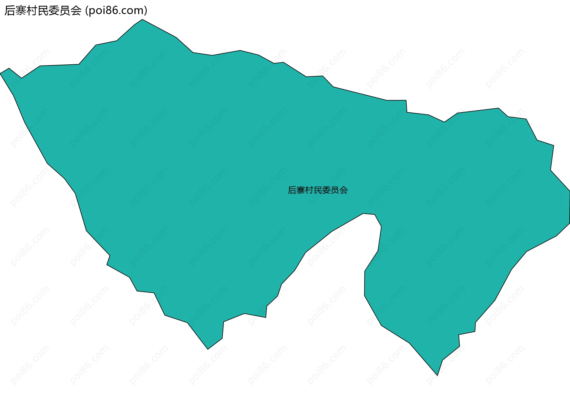 后寨村民委员会边界地图