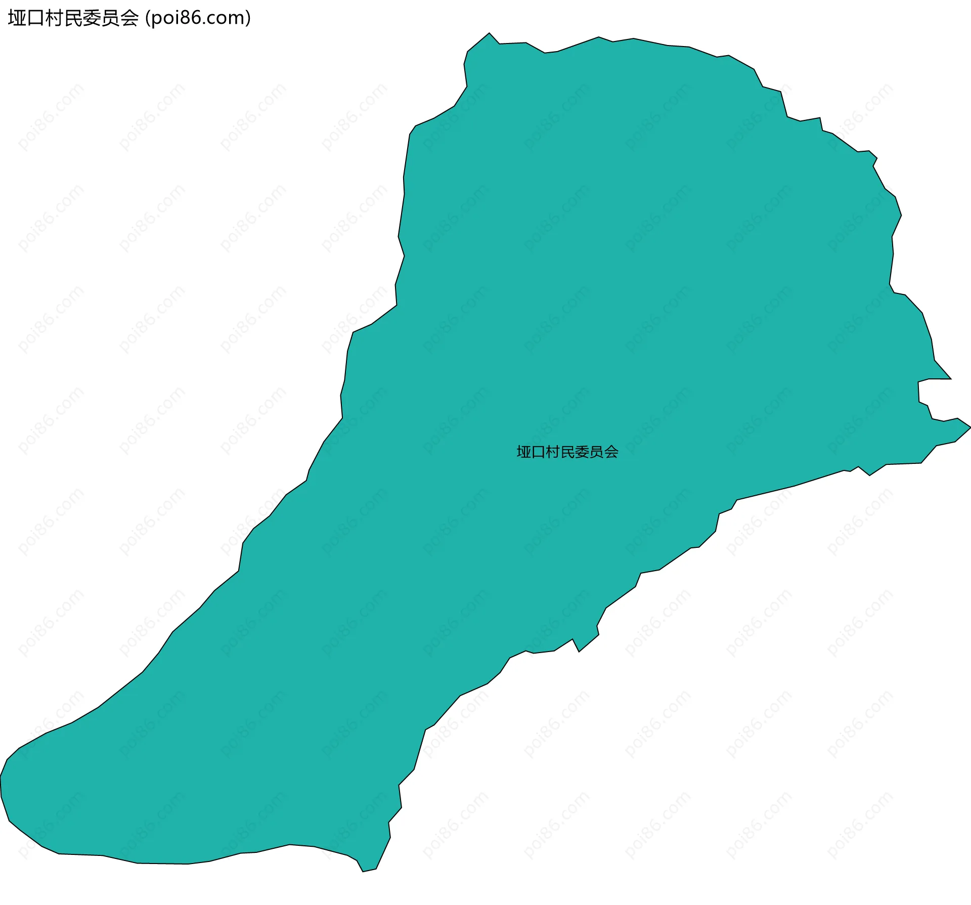 垭口村民委员会边界地图