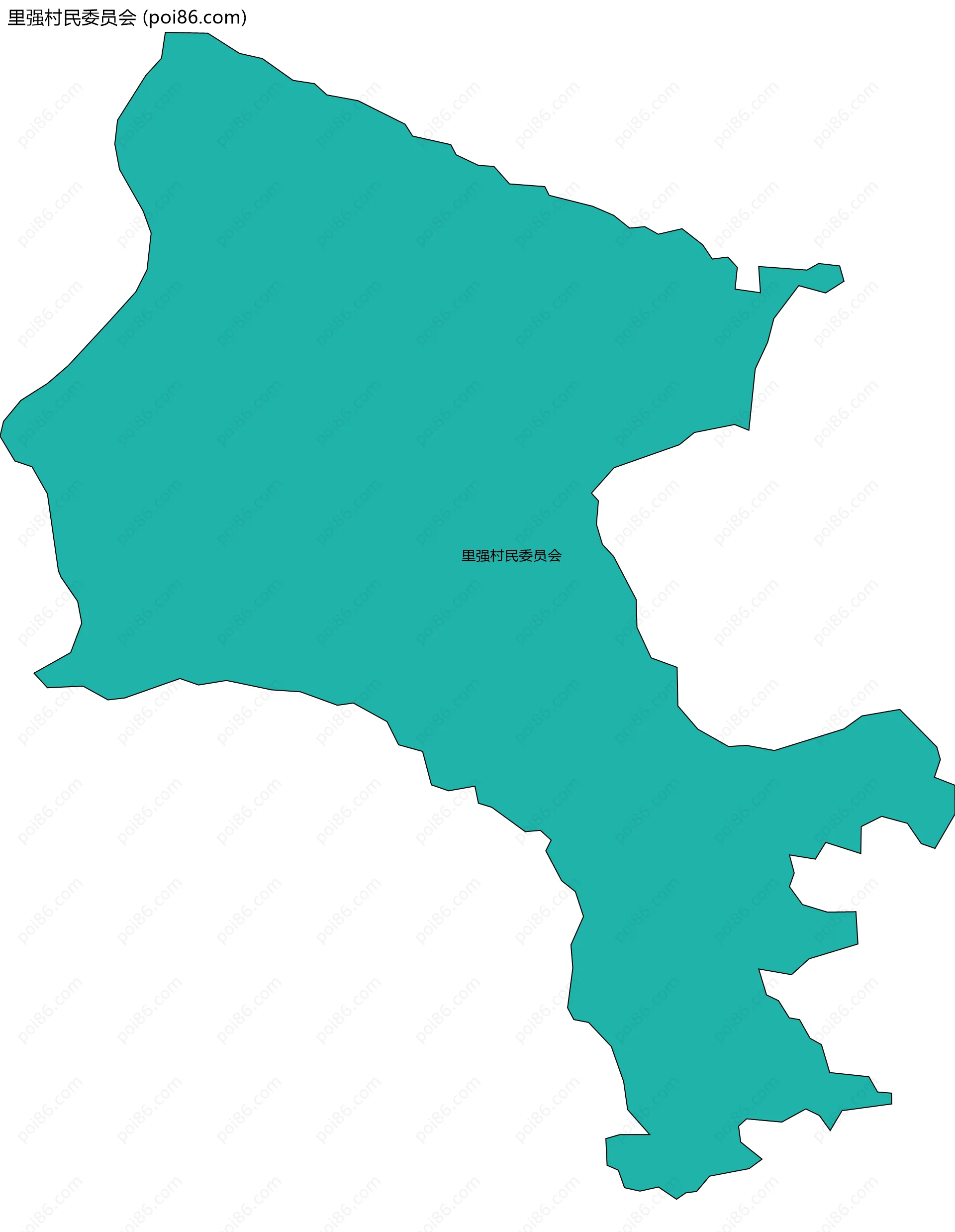 里强村民委员会边界地图
