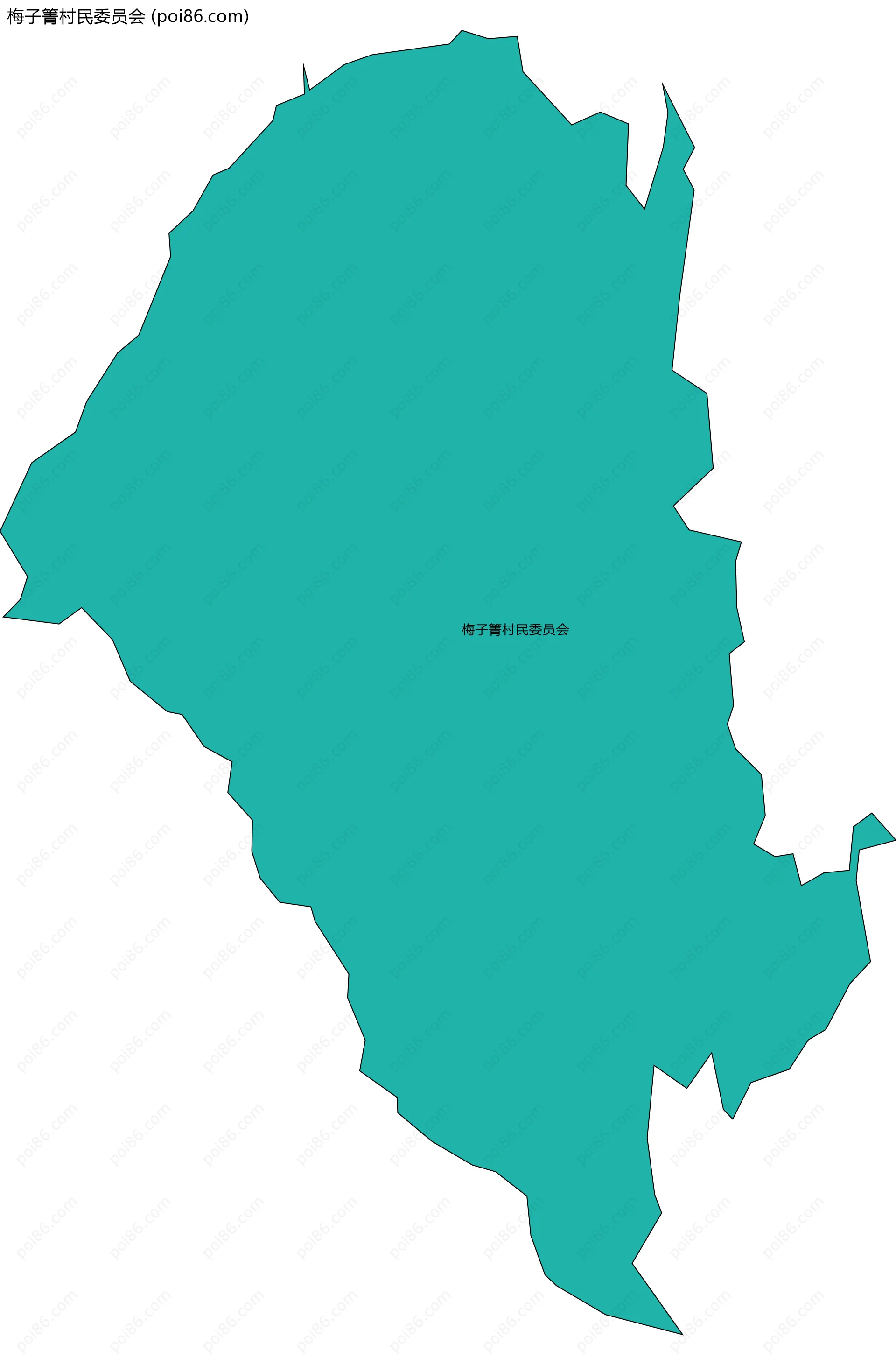 梅子箐村民委员会边界地图