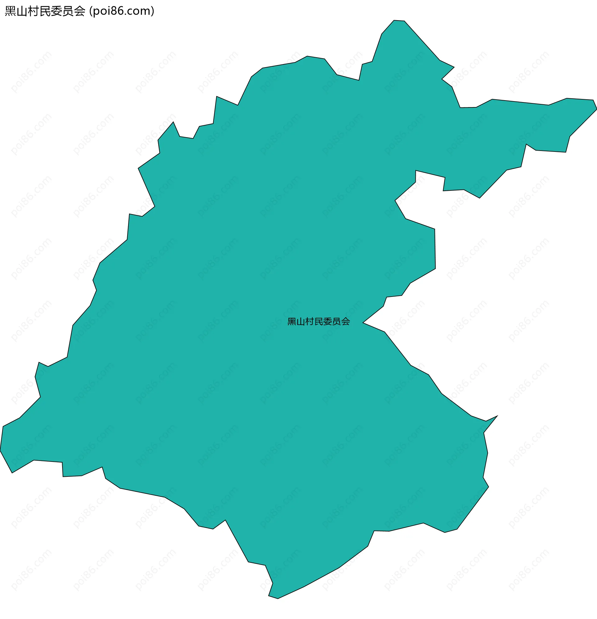 黑山村民委员会边界地图