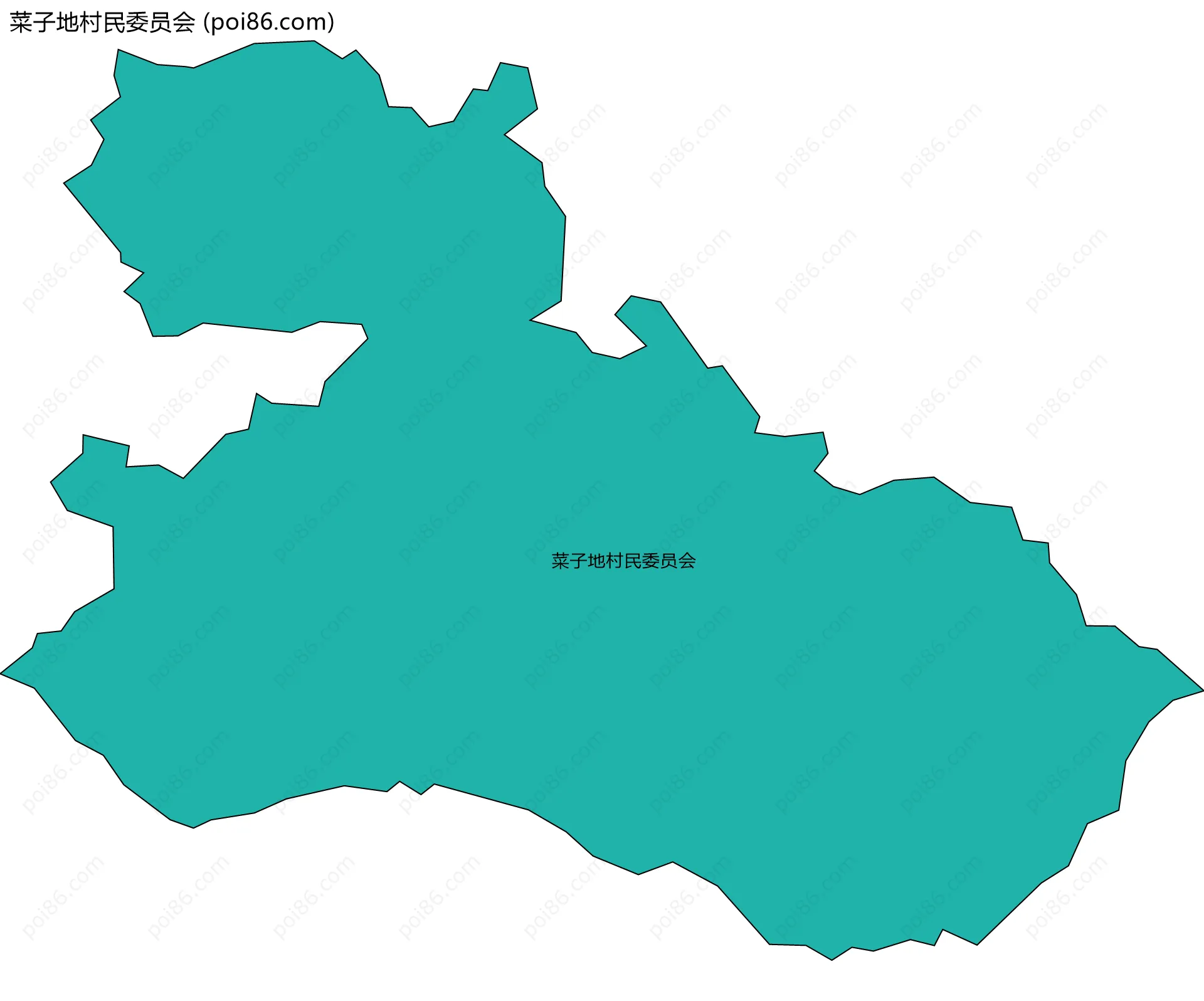 菜子地村民委员会边界地图
