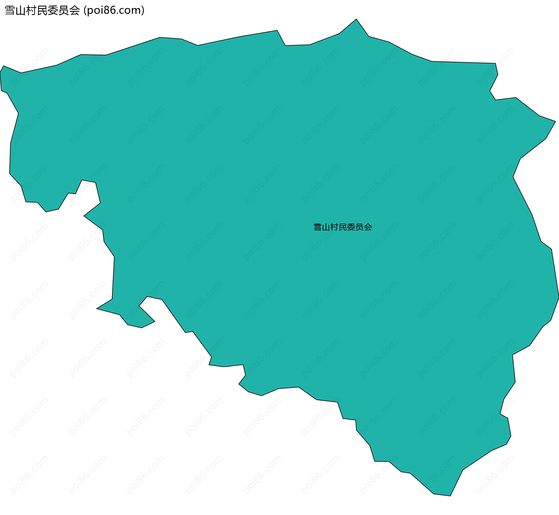 雪山村民委员会边界地图