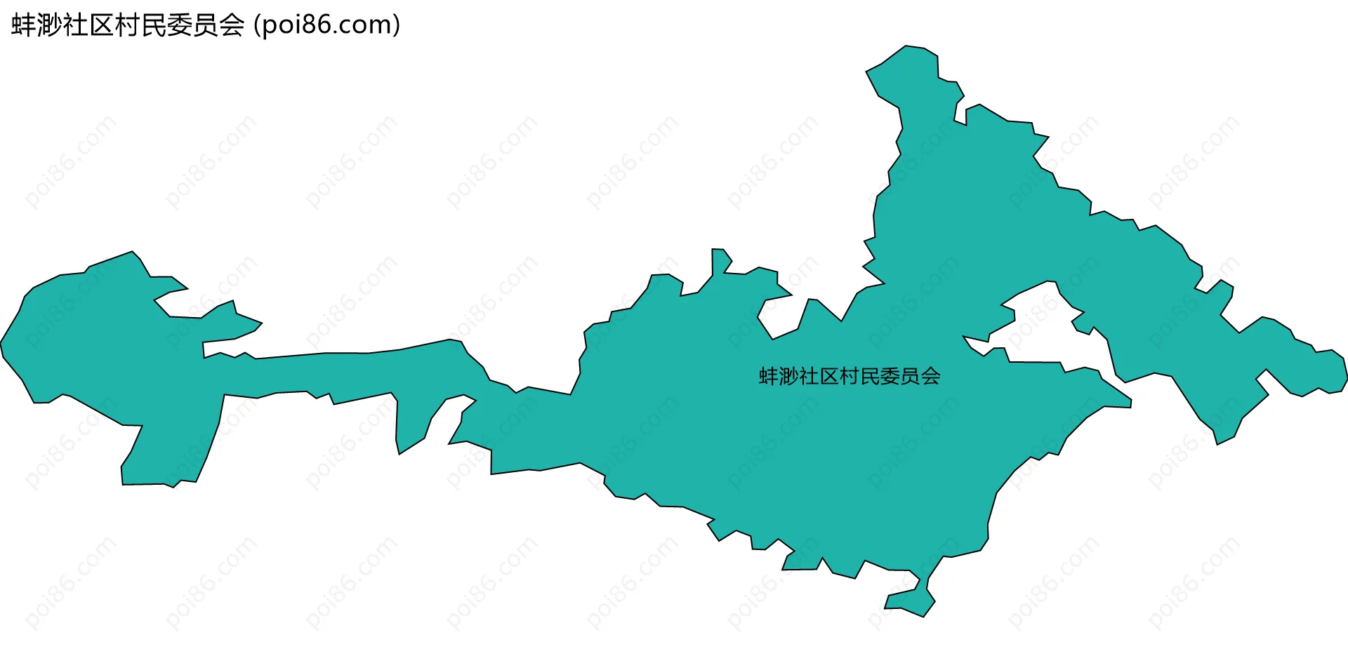 蚌渺社区村民委员会边界地图