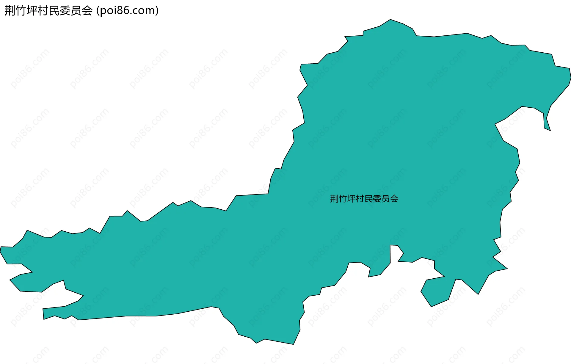 荆竹坪村民委员会边界地图