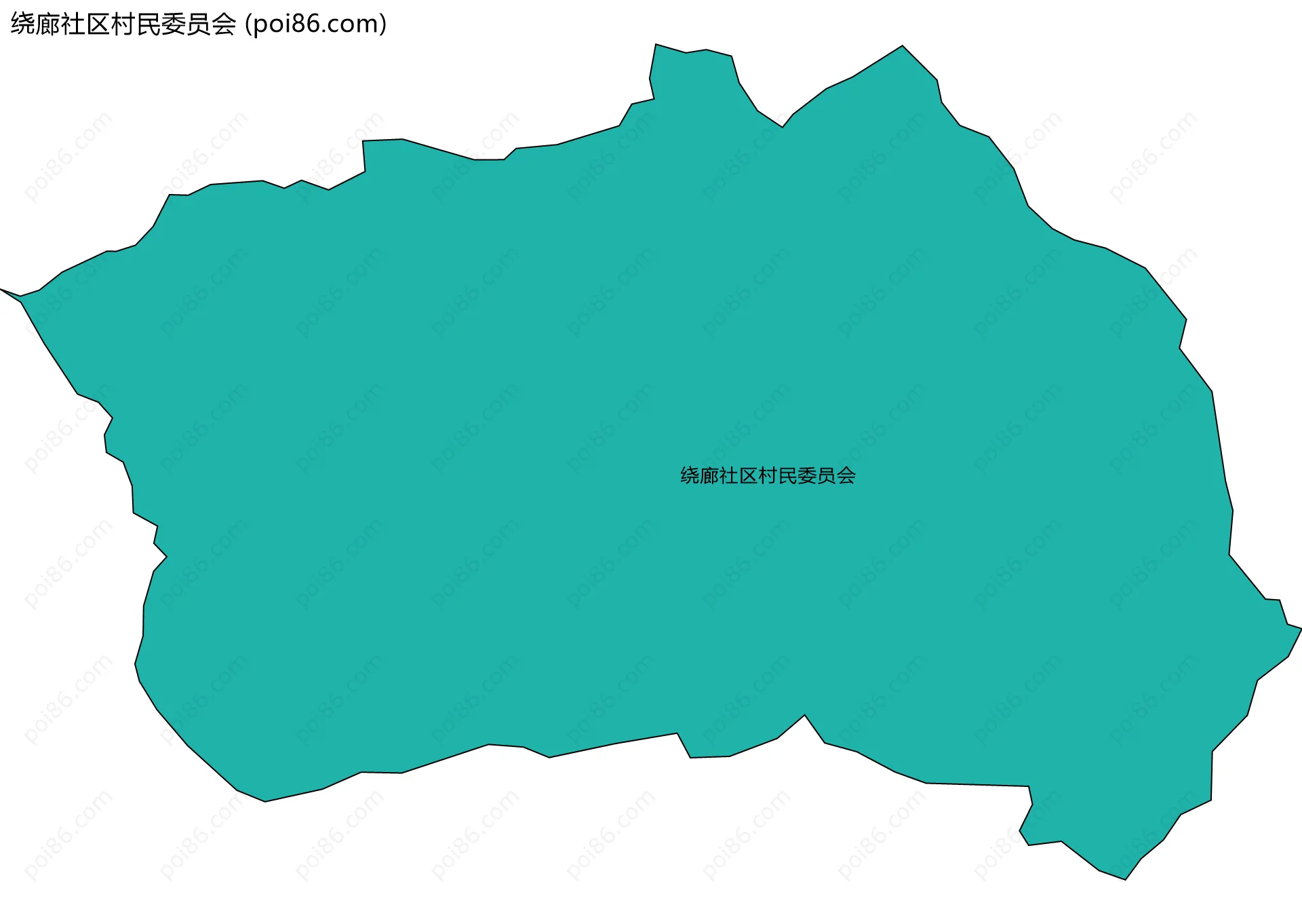 绕廊社区村民委员会边界地图